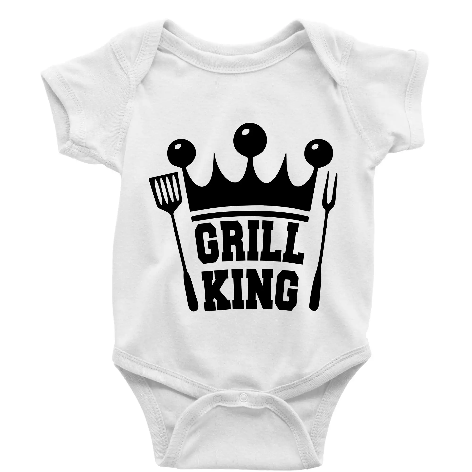 Tričká a zástery na grilovanie - Grilovanie - Grill King - Body dojčenské s krátkym rukávom
