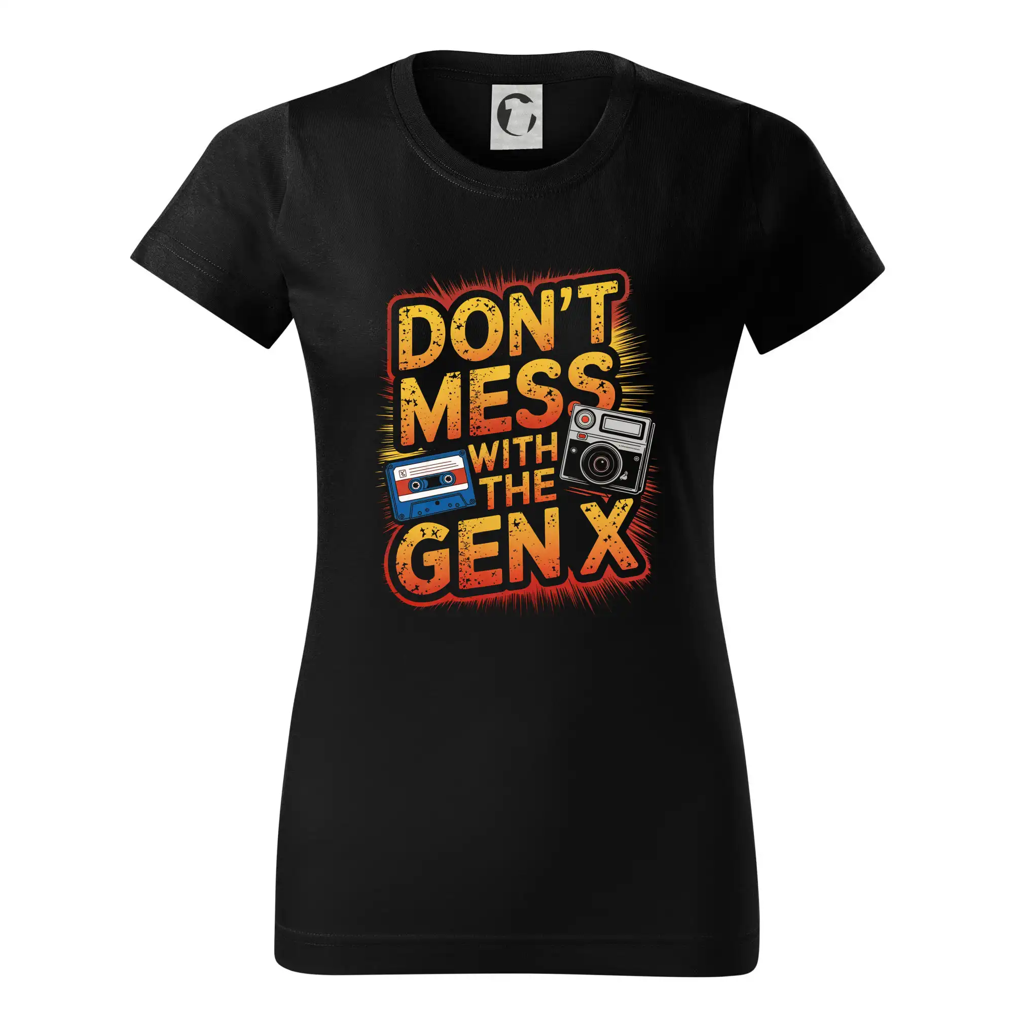 Tričká s motívmi ktoré frčia na internete - Generace X (Gen X) - Dont mess with the GEN X - Dámske tričko basic - ľahko voľnejšie a dlhšie