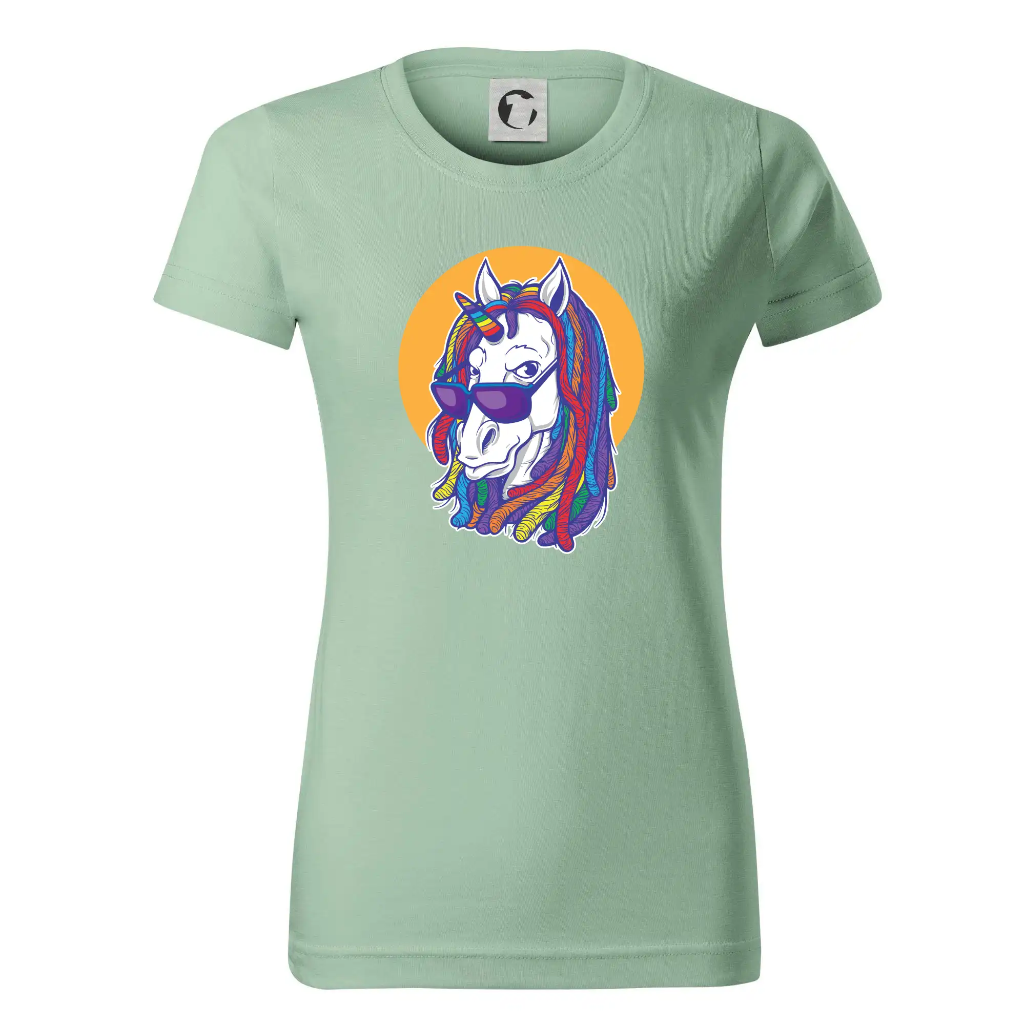 Tričká s jednorožcom - Rasta unicorn - Dámske tričko basic - ľahko voľnejšie a dlhšie
