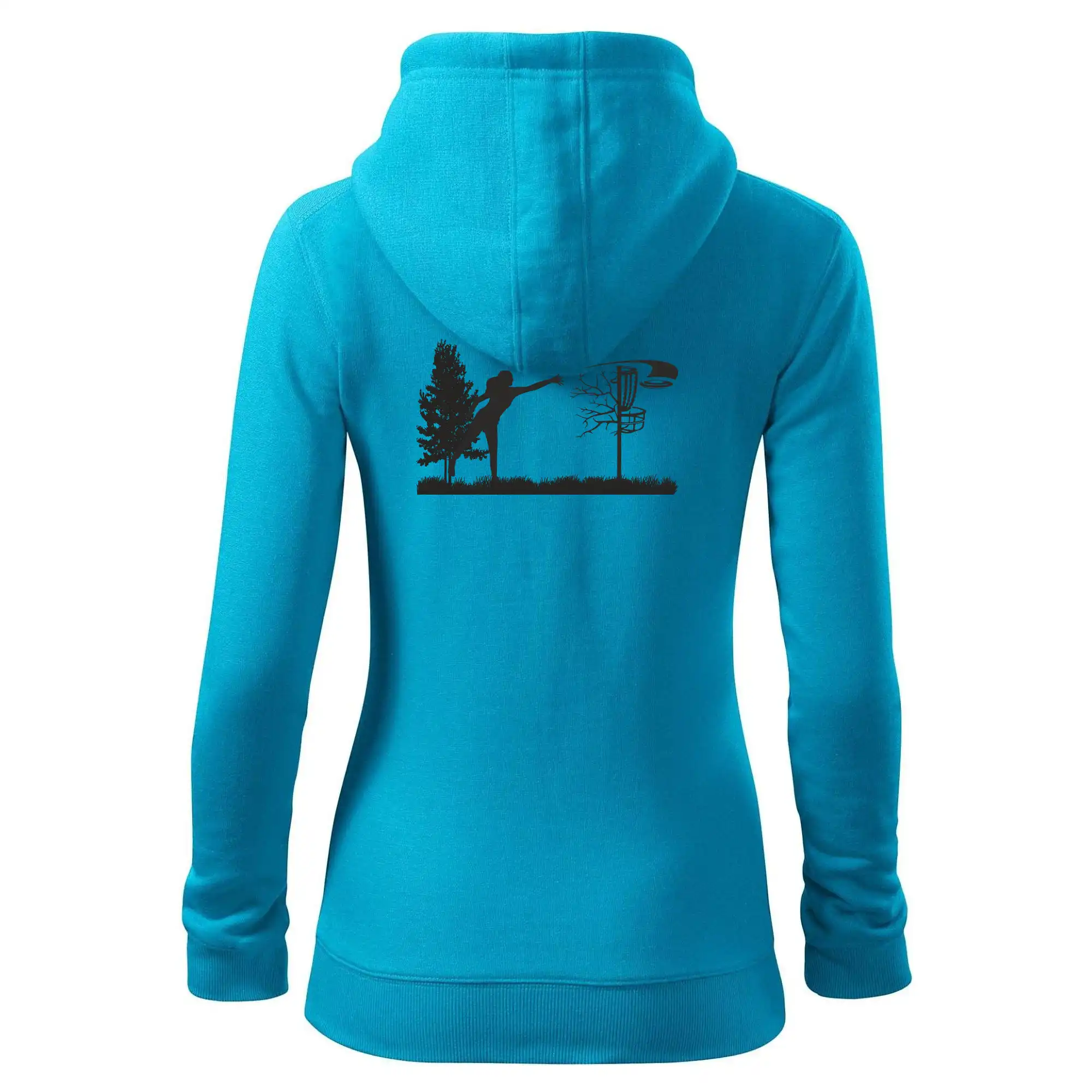 Disc golf - žena černý obrázek