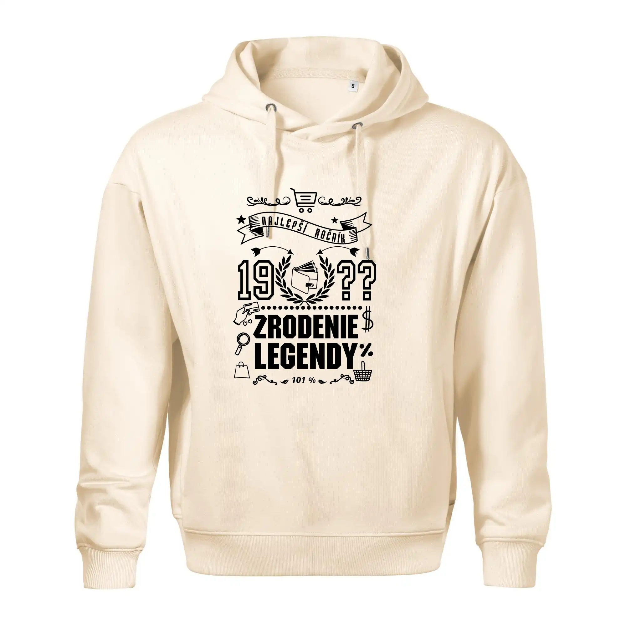 Trička Zrodenie legendy - Zrodenie legendy pre predavačku - Oversized mikina pánska Moon - kratšia + širšia