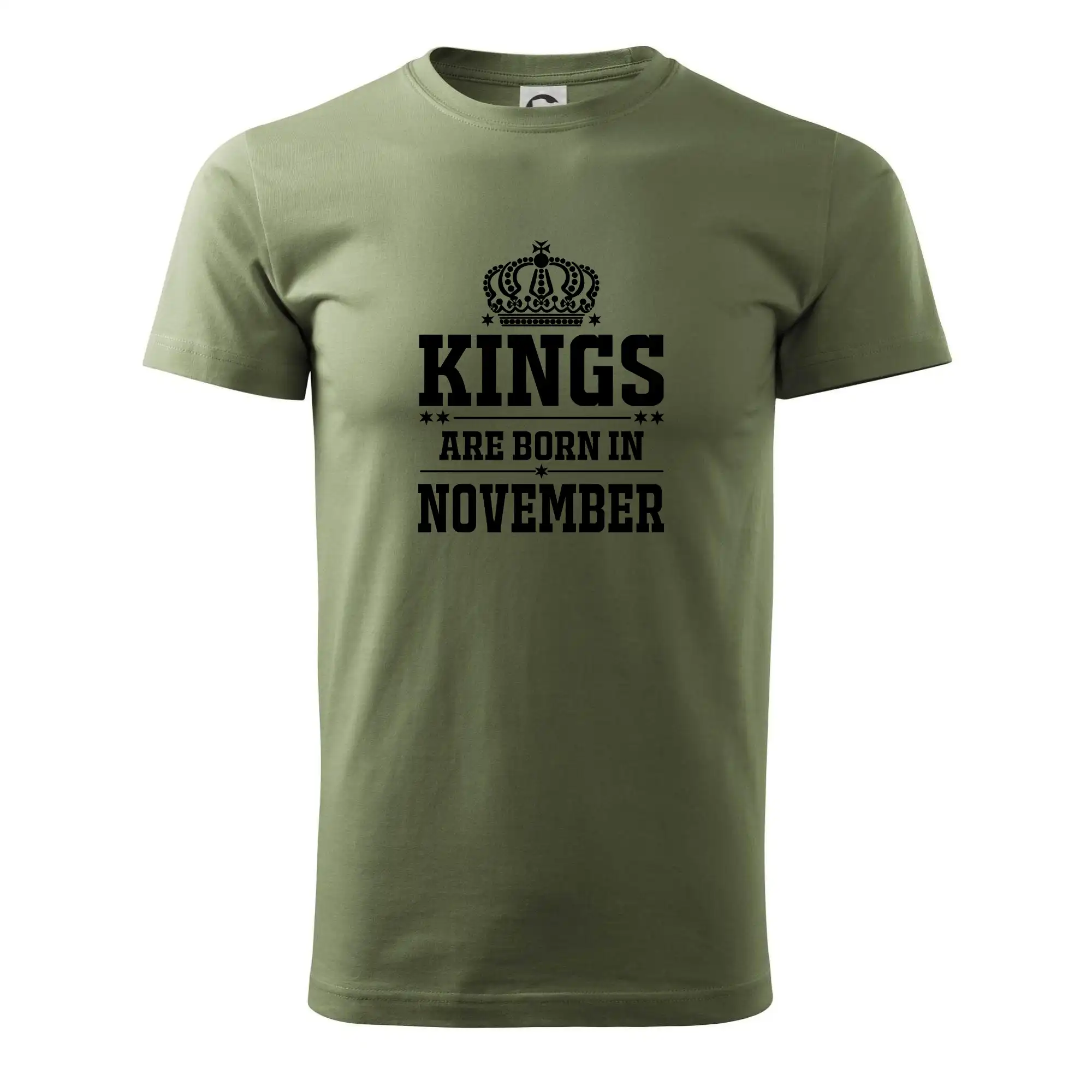 Tričká pre narodených v novembri - Kings are born in November - Pánske tričko nižšej gramáže