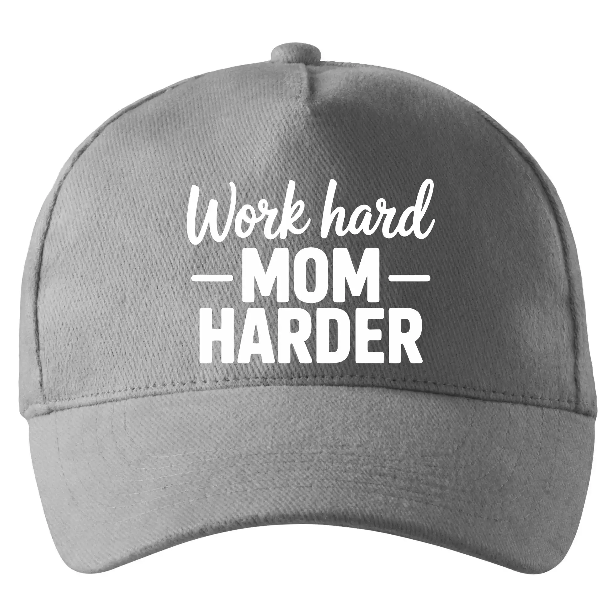 Tričká a mikiny pre mamičky - Work hard mom harder - Šiltovka so zahnutým šiltom a mosaznou sponou