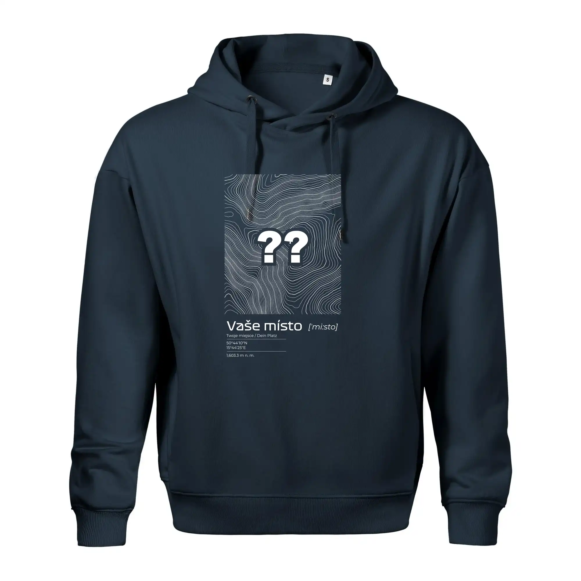 Vaše místo - vrstevnice v obdélníku