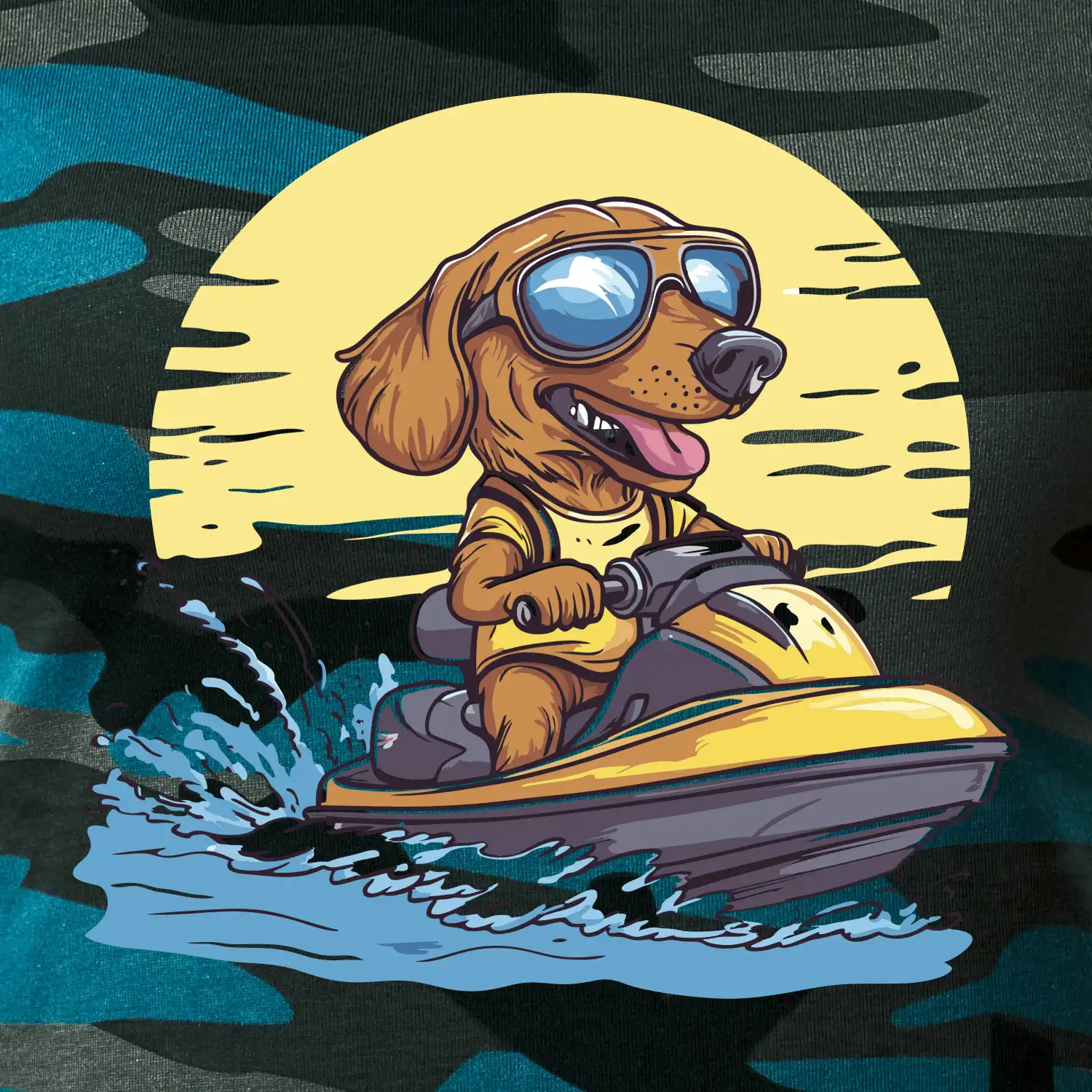 Jezevčík na vodním skútru