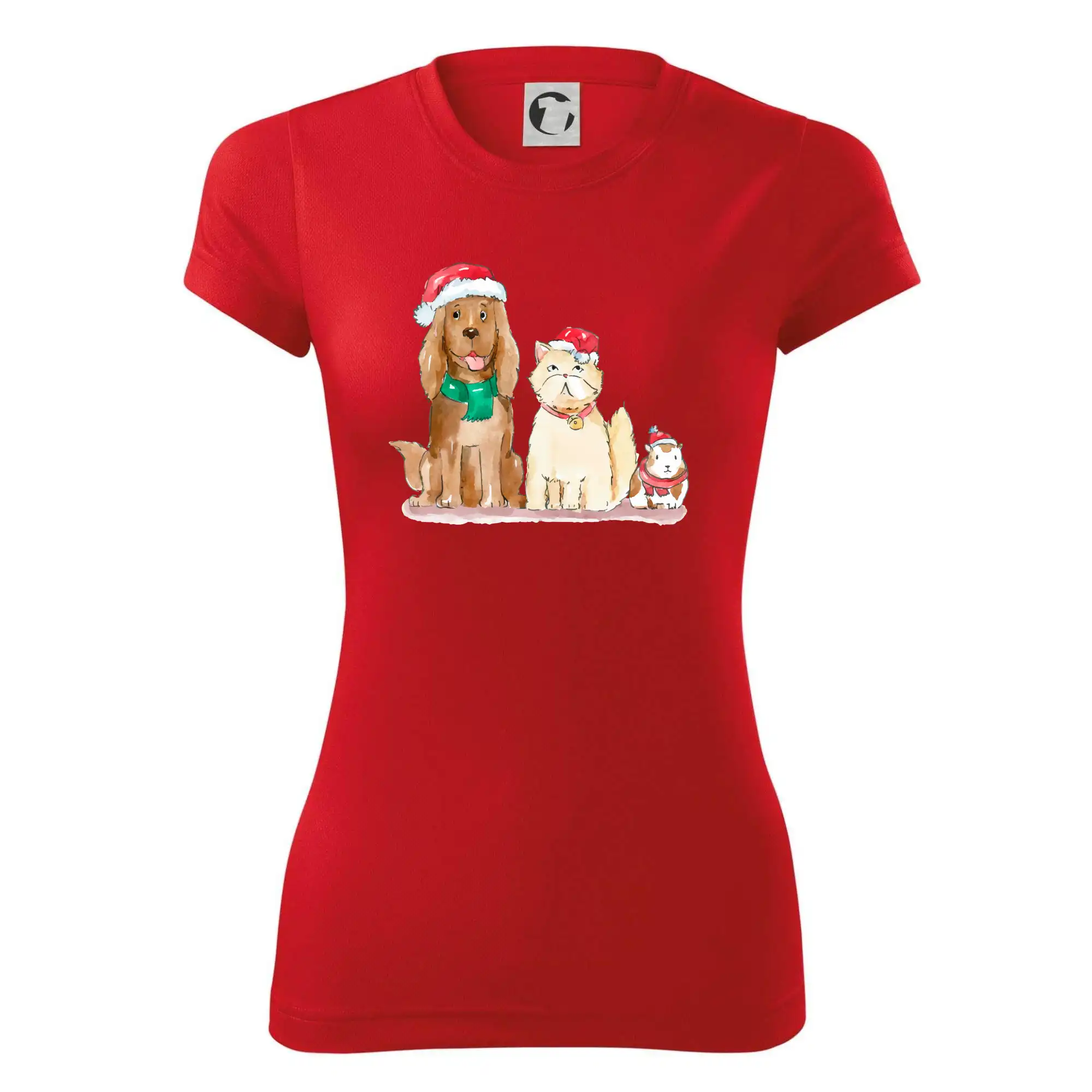 Veselé vánoce - pes, křeček a kočka