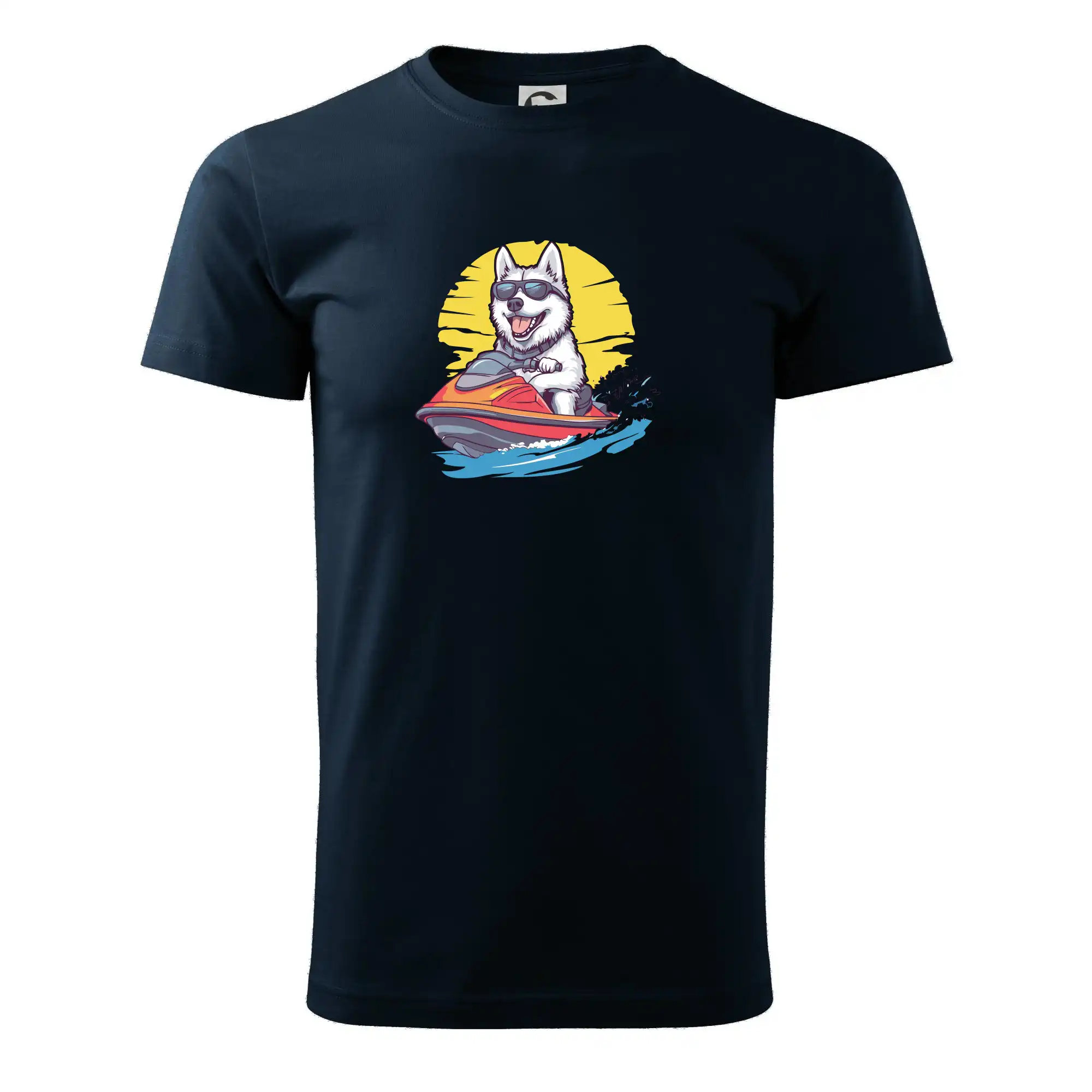 Husky na vodním skútru