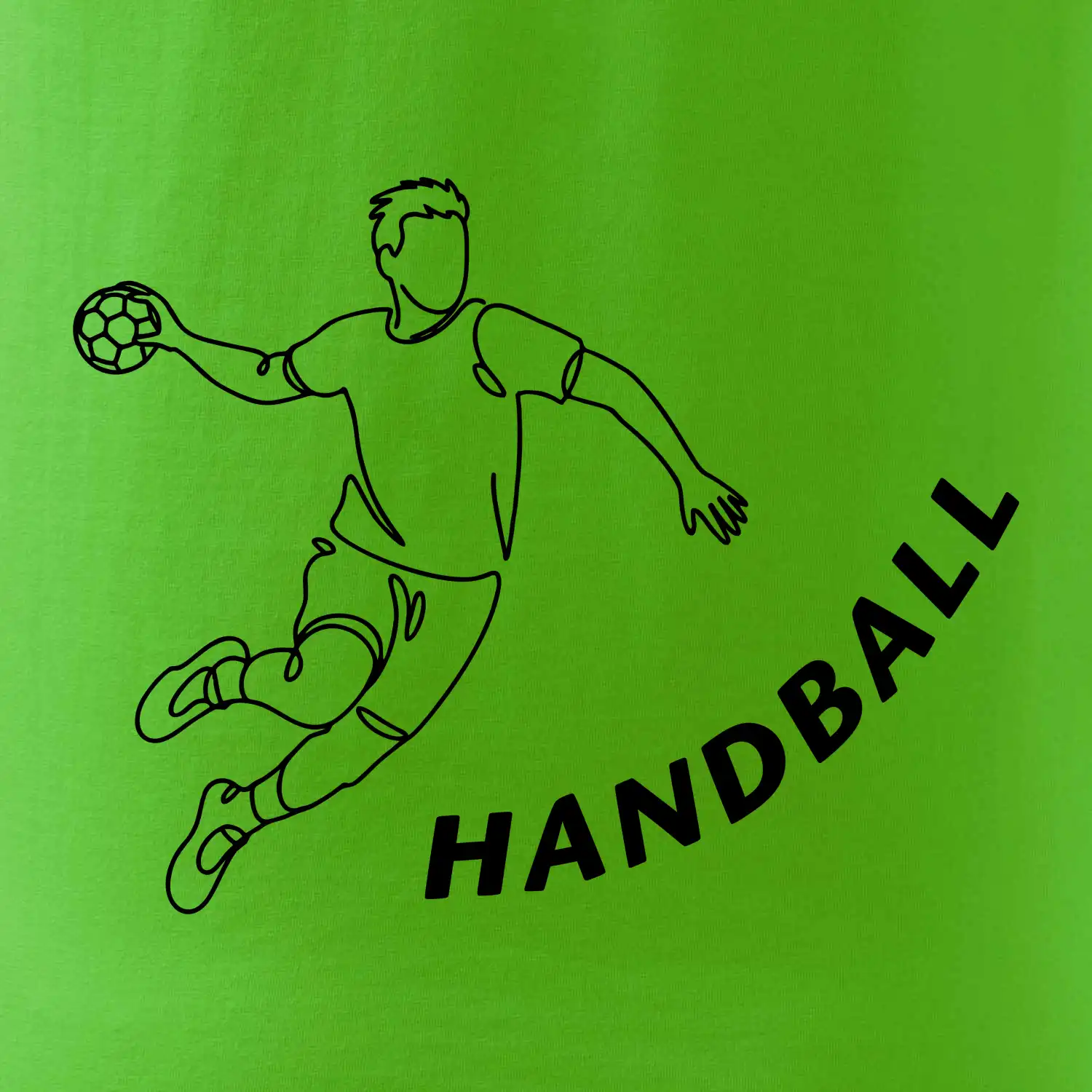 Handball nápis šikmo