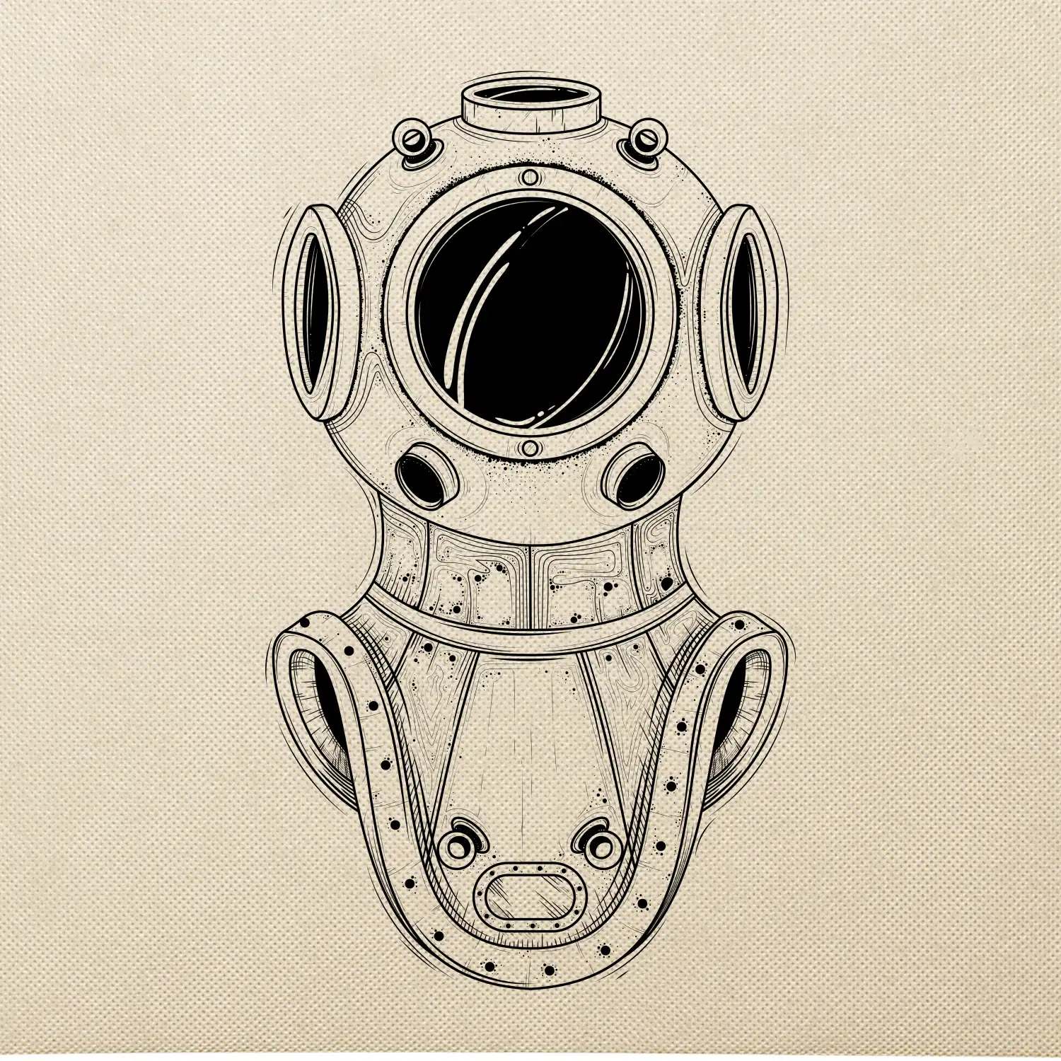 Potápěč - helma stará