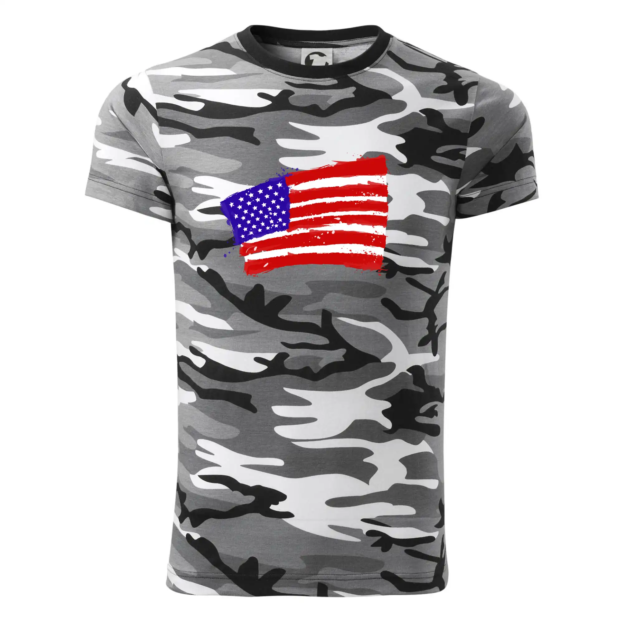 Americká vlajka ohnutá