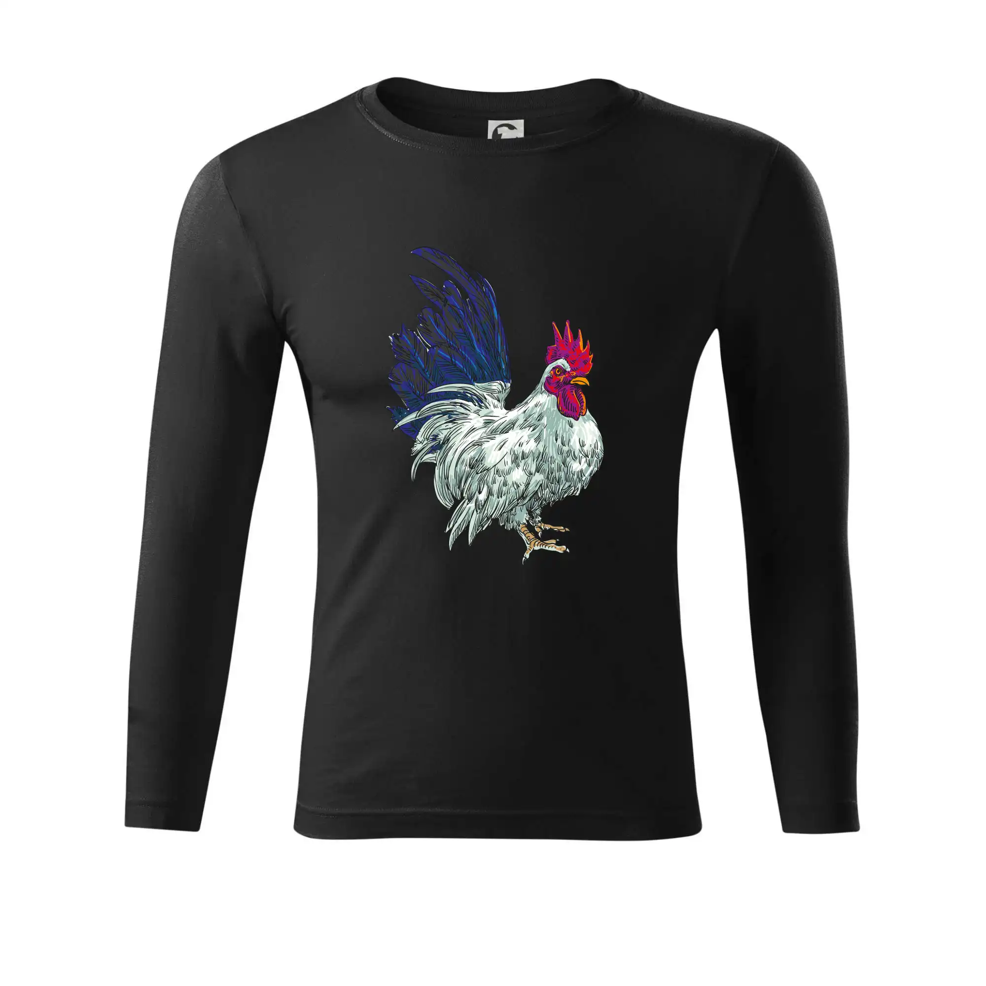 Kohout kreslený bílý