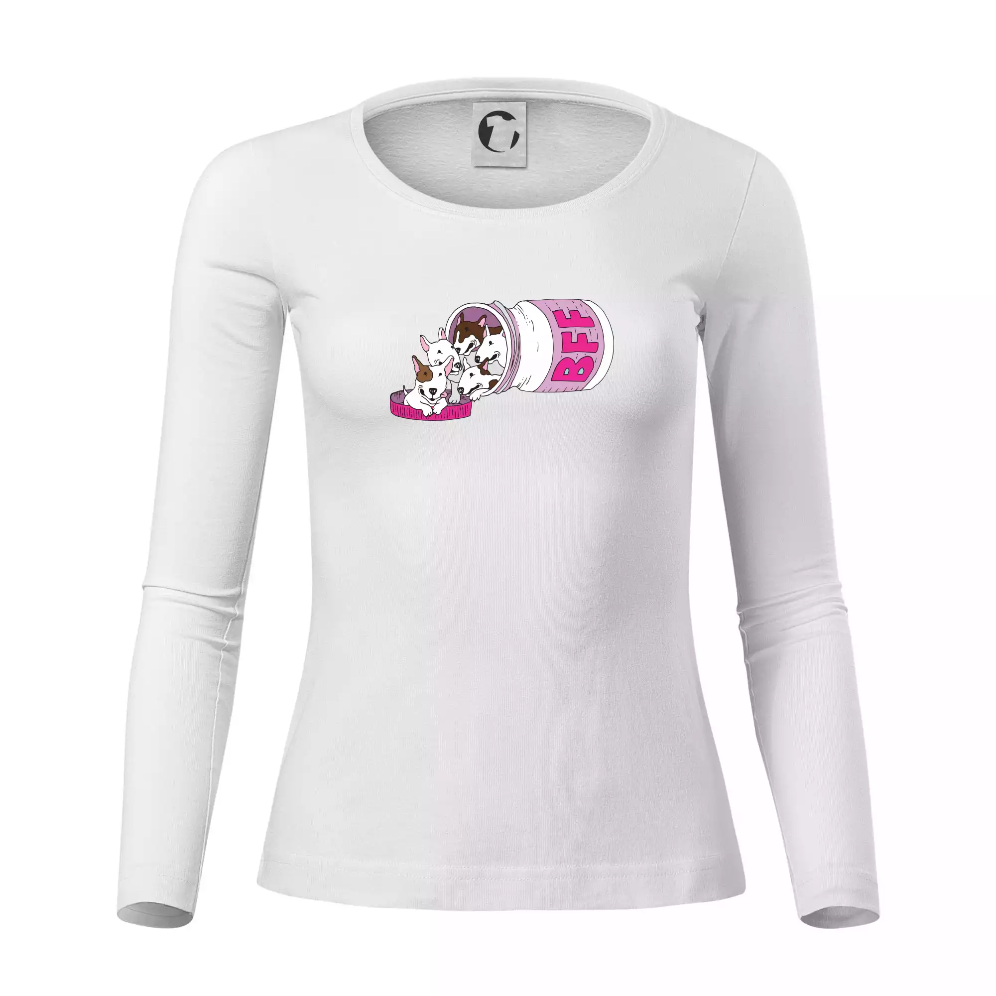 Bullterrier Friends Forever růžové (Pecka design)