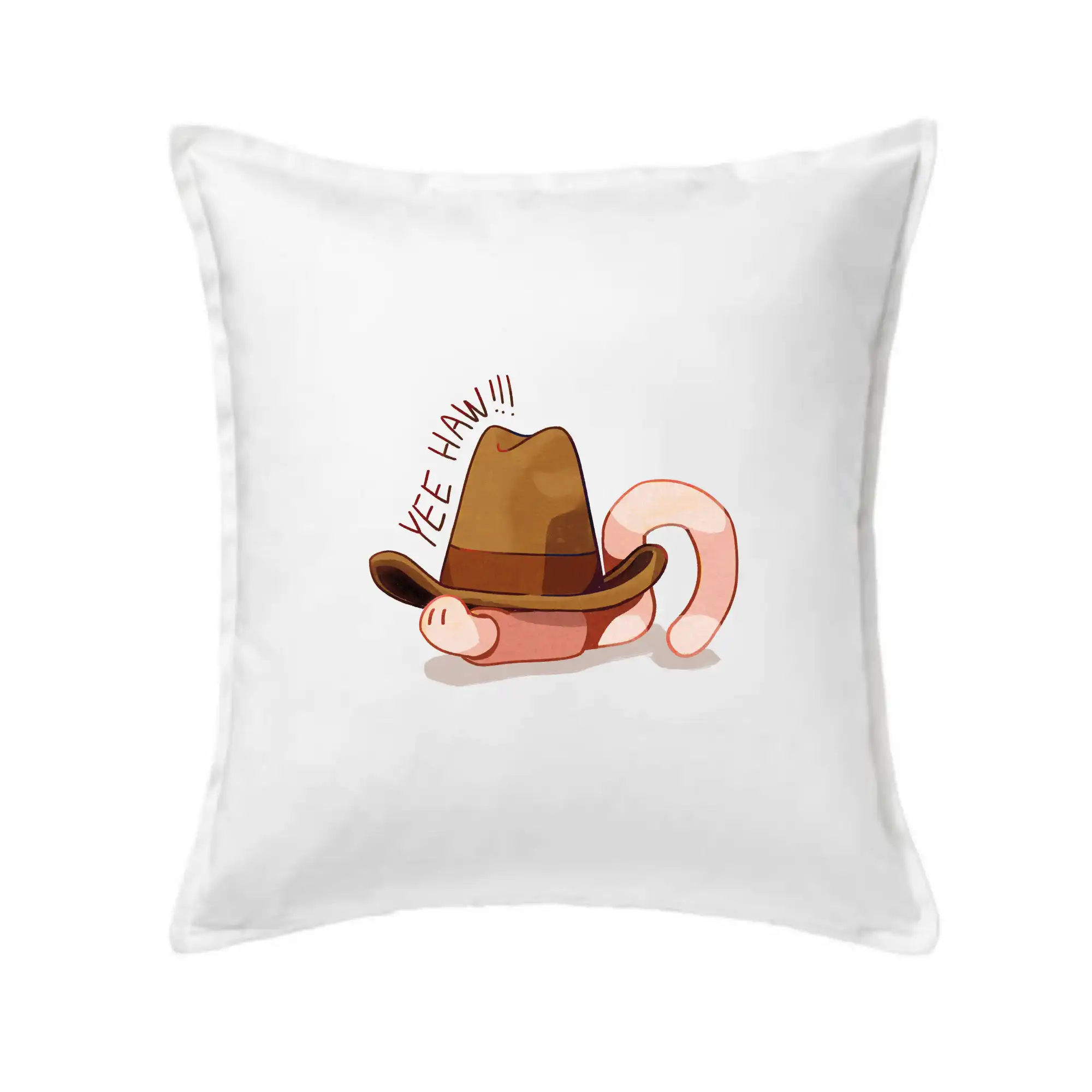 Grafické tričká - Dážďovka cowboy (Alexis Citrine) - Vankúš 50x50