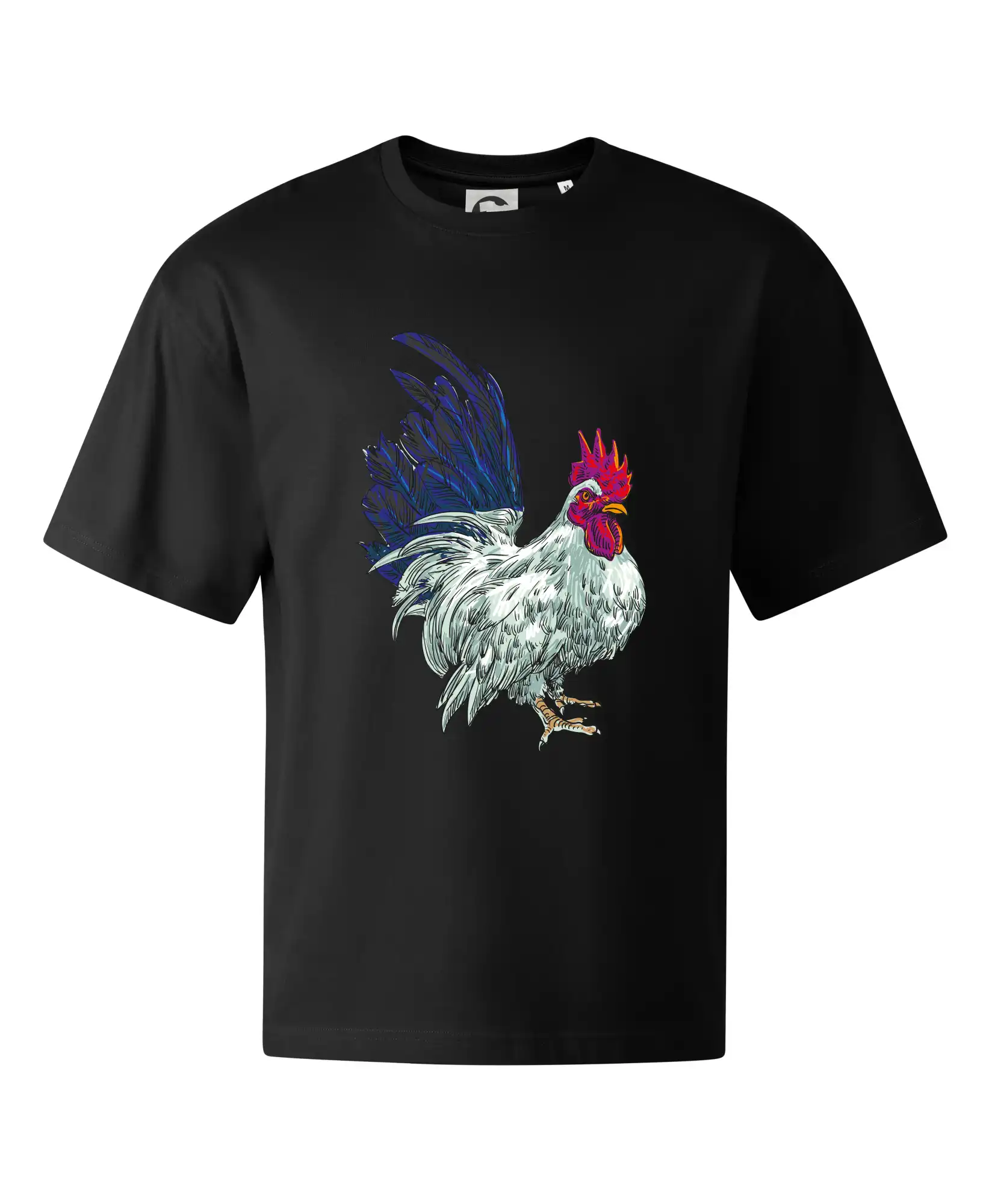 Kohout kreslený bílý