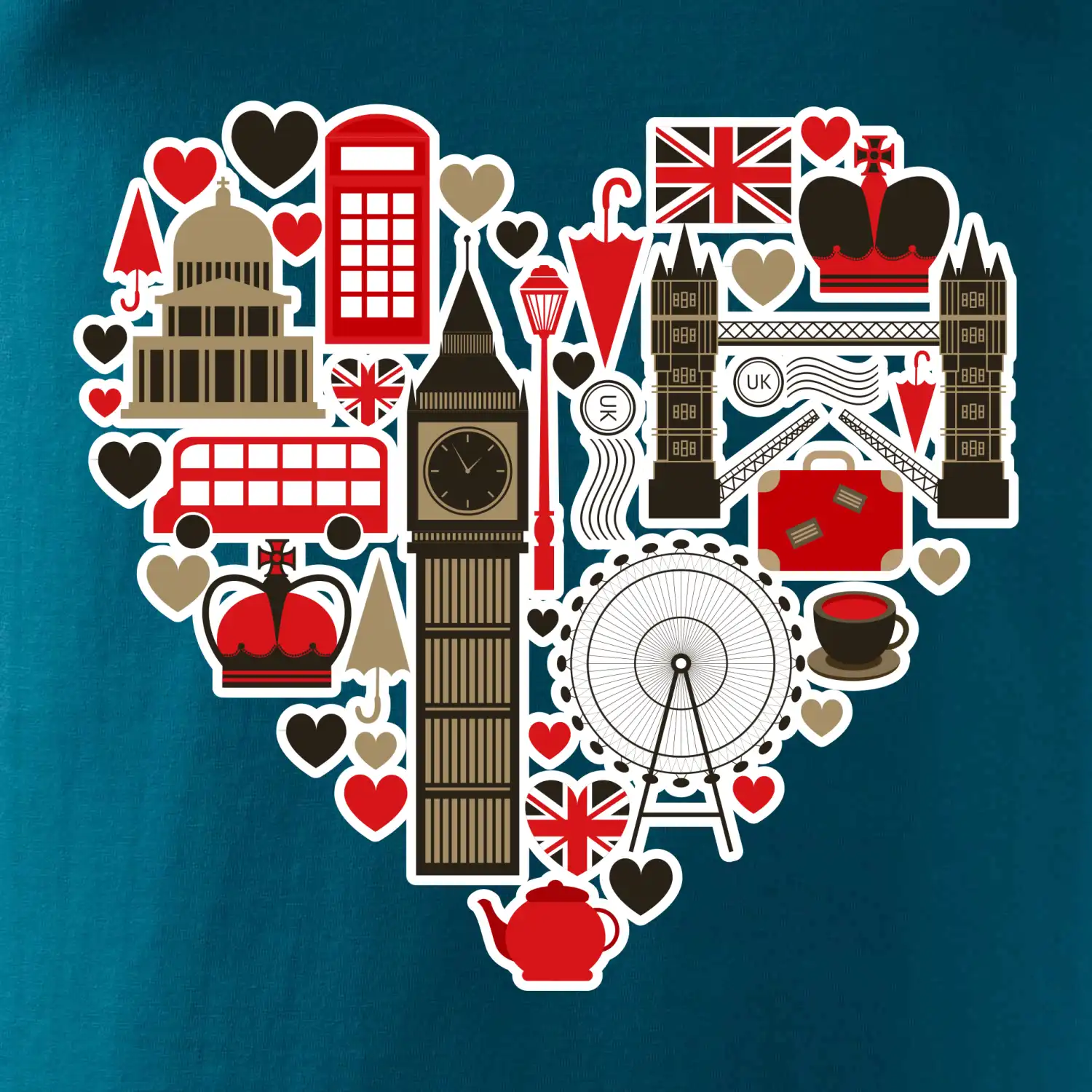 Britské srdce - objekty