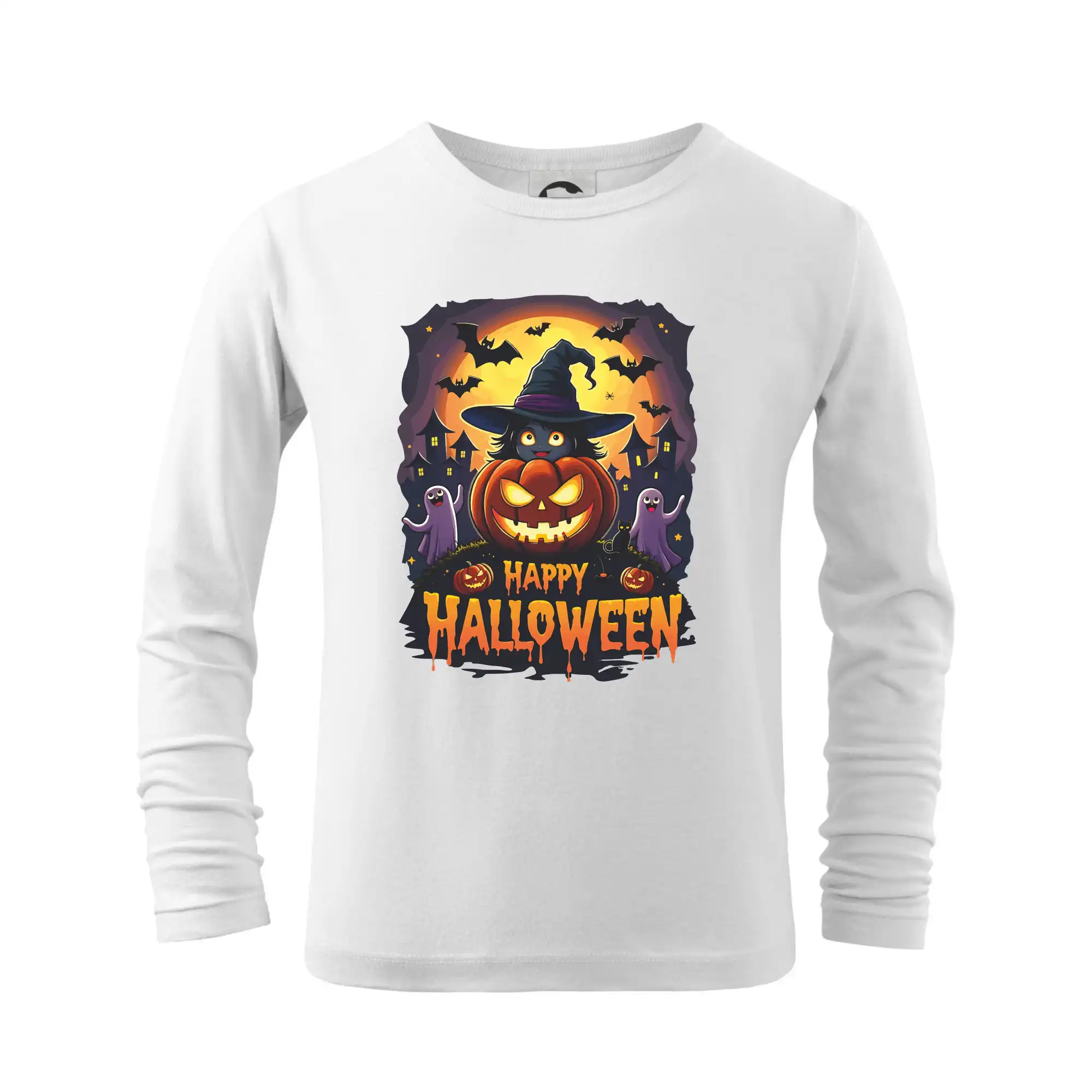 Grafické tričká - Happy Halloween - Tričko detské Long Sleeve
