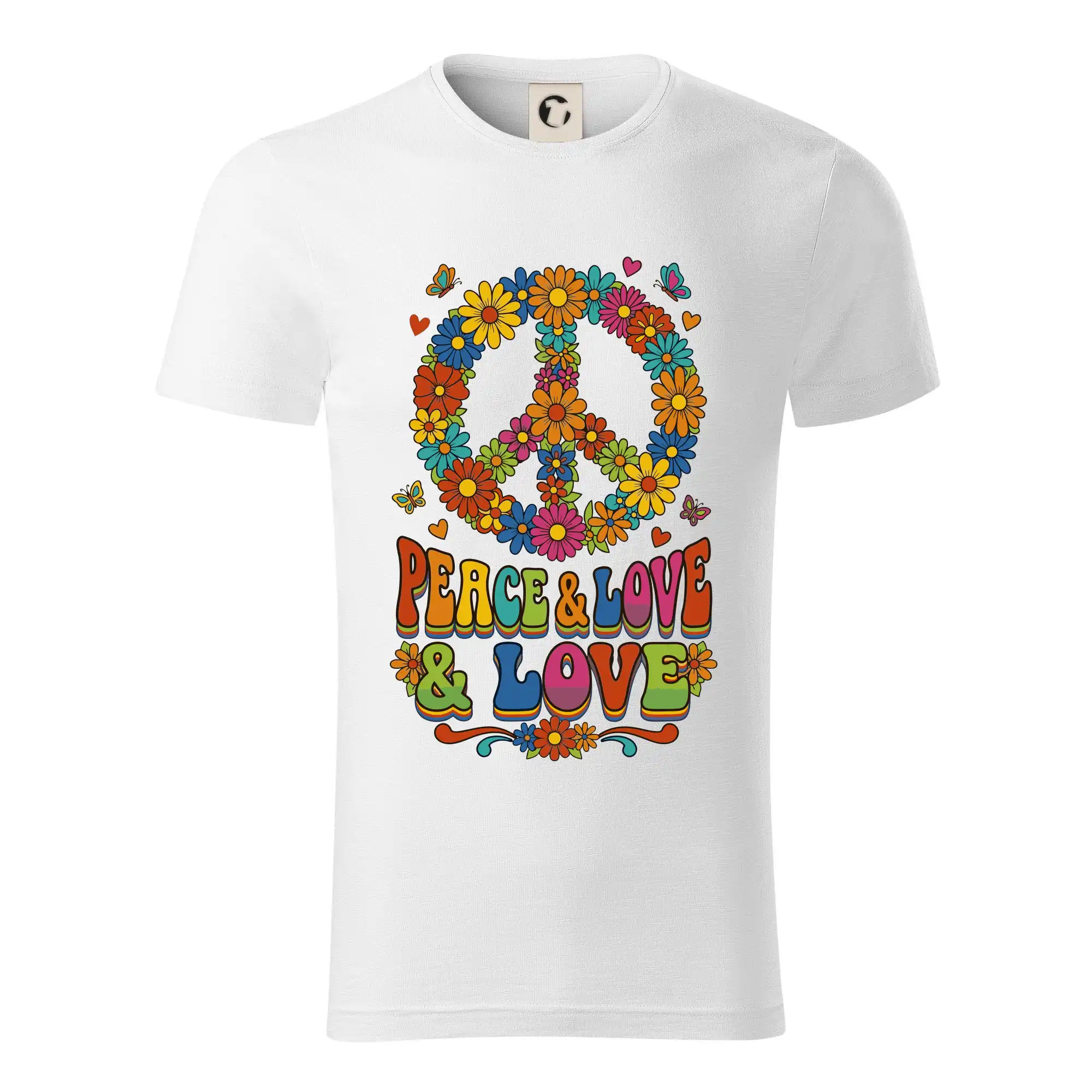 Peace and love - na výšku s květy