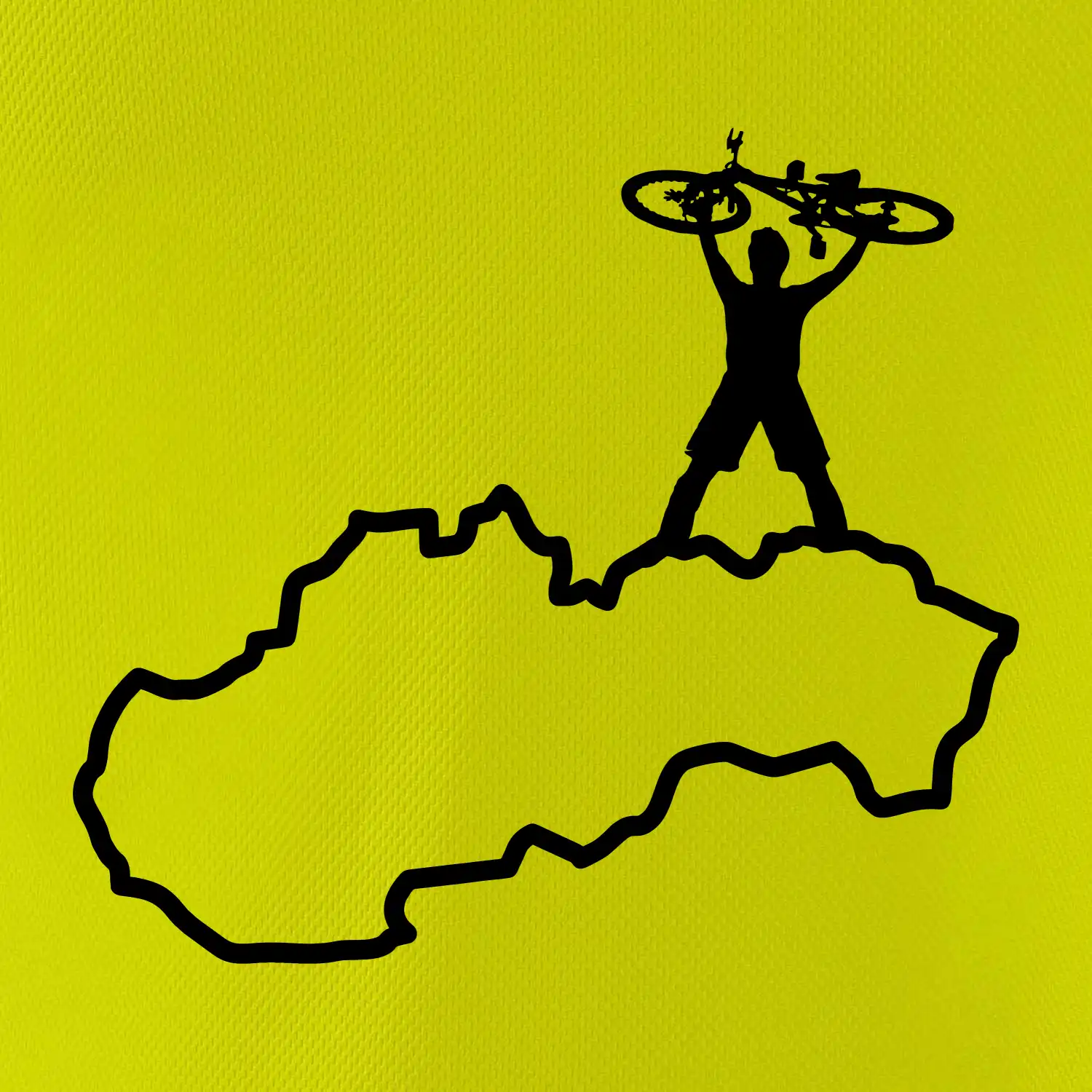 Mapa Slovenska - cyklista
