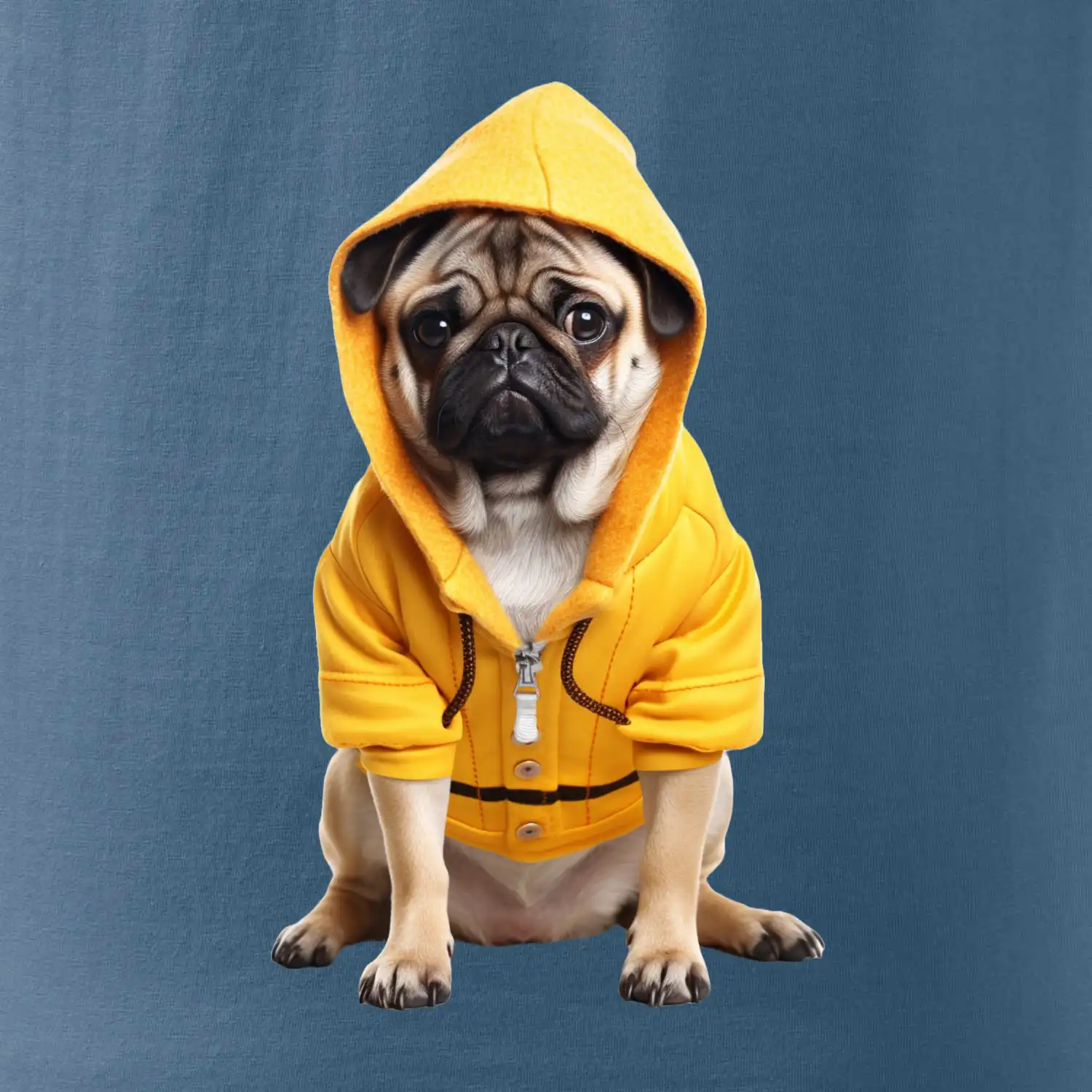 Mops v mikině