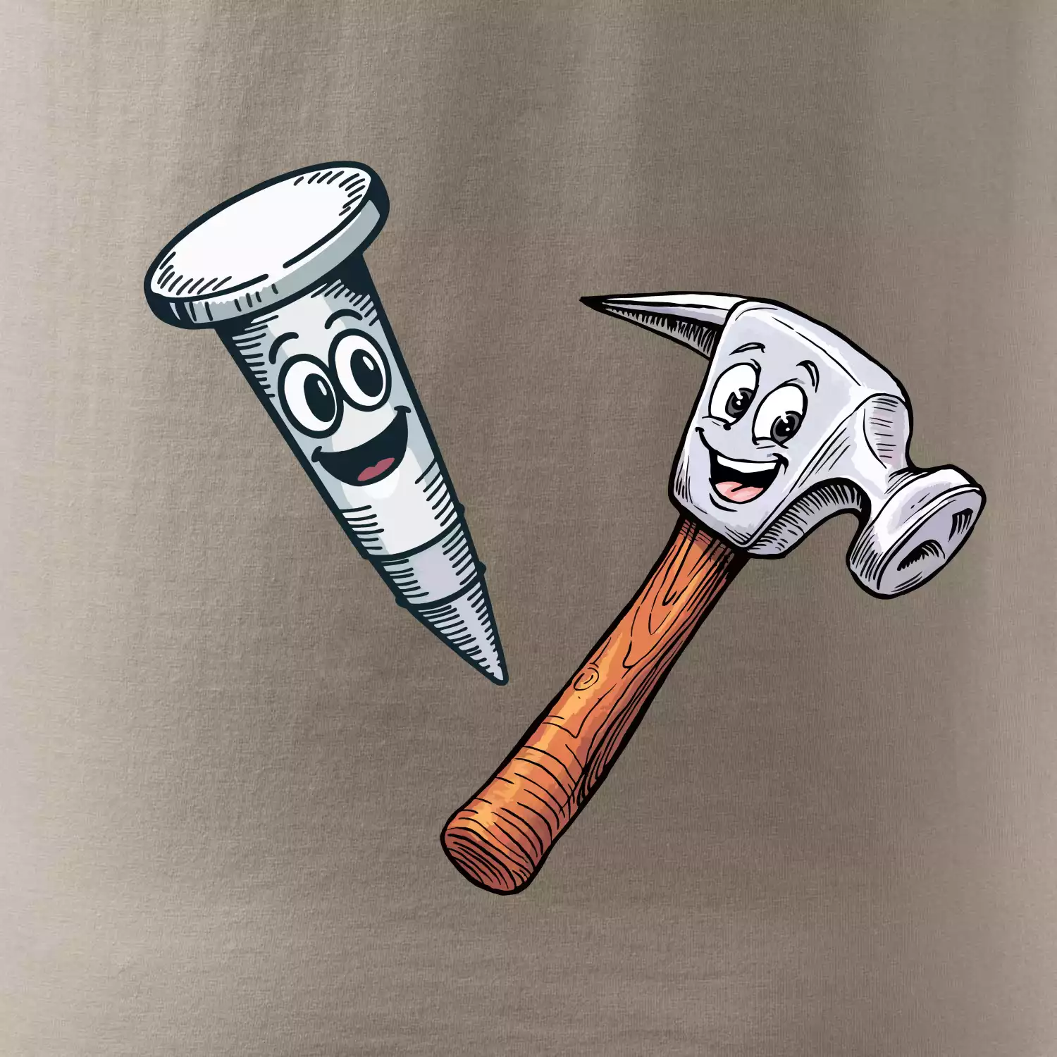 Parové triko - Kladivo a hřebík