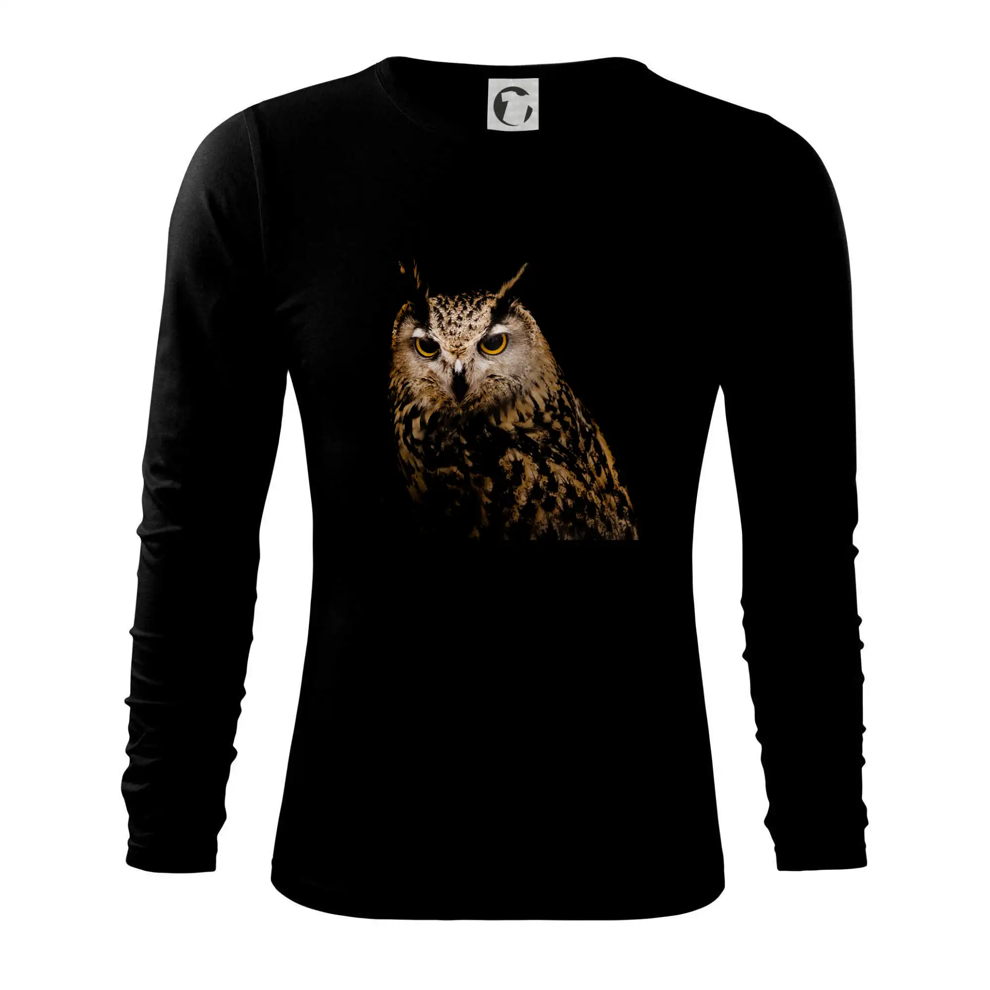 Tričko s motívmi vtákov - Sova fotka - Tričko s dlhým rukávom FIT-T long sleeve