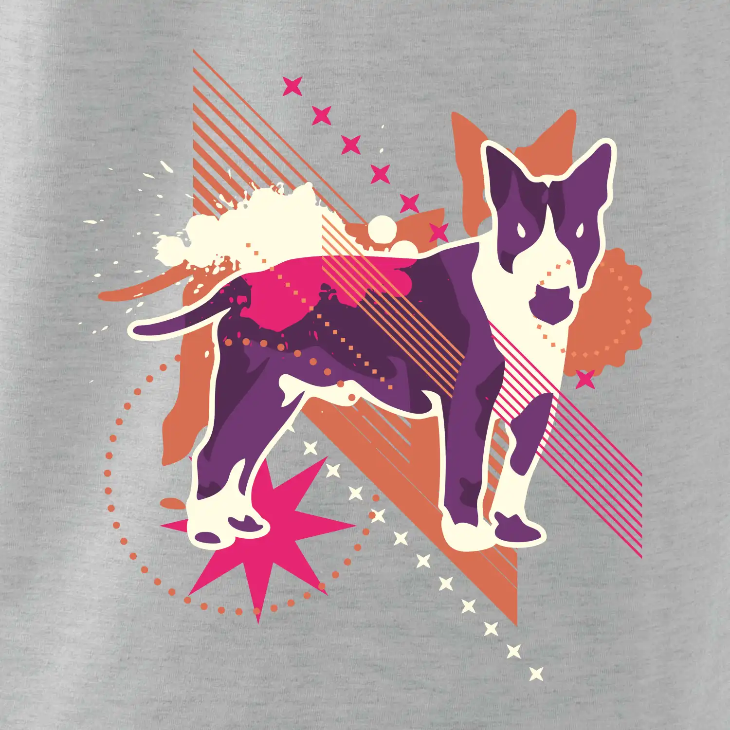 Pes abstrakce fialový