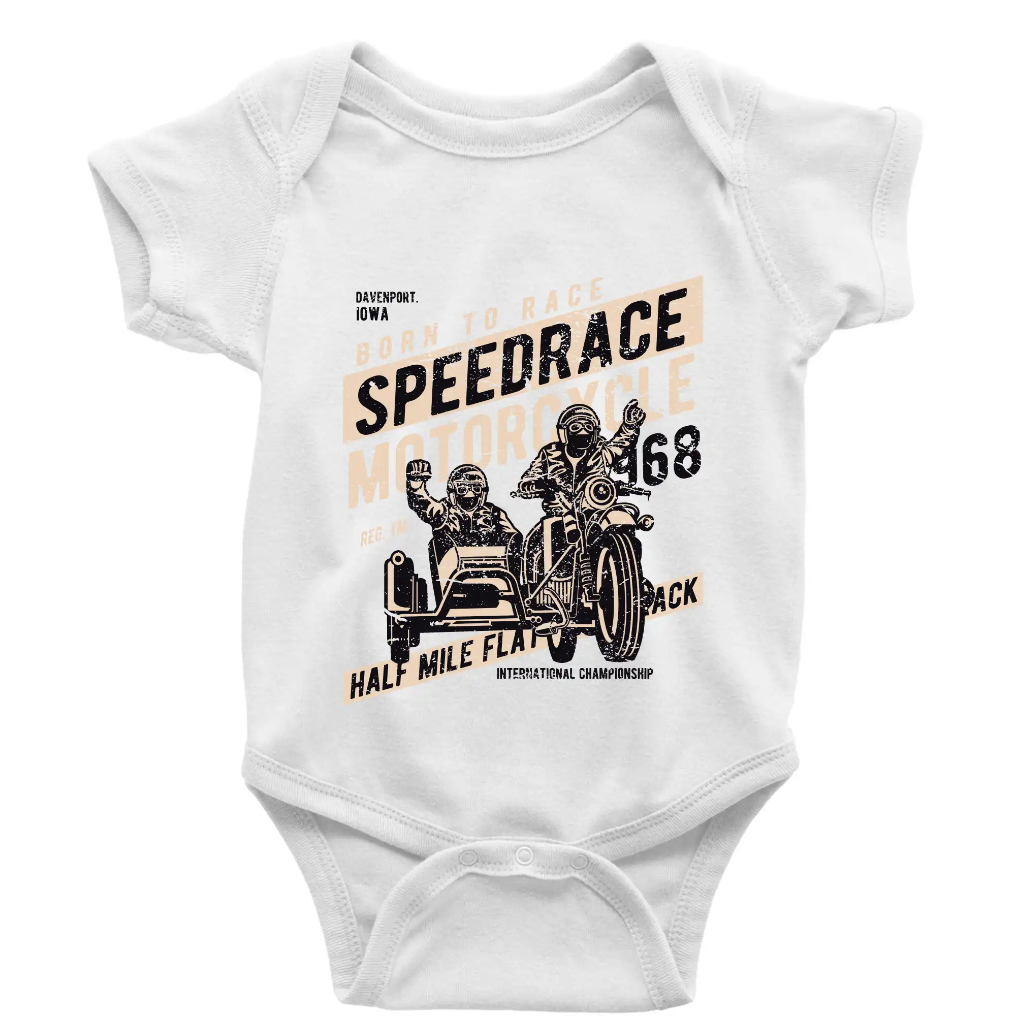 Tričká a mikiny s potlačou motoriek – pre pravých motorkárov - Speedrace - Body dojčenské s krátkym rukávom