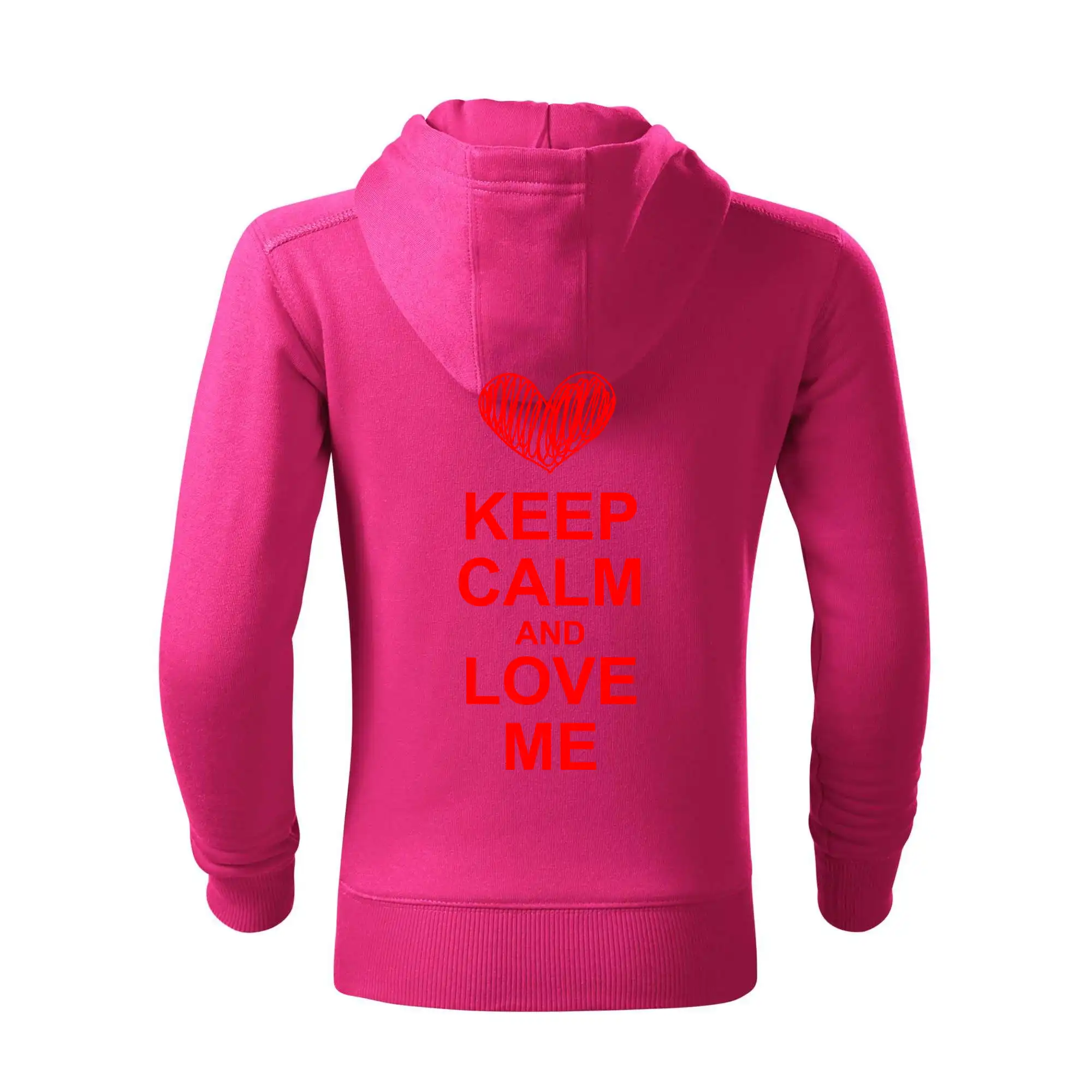 Tričká Keep calm - Keep calm and love me - Detská s kapucňou na zips