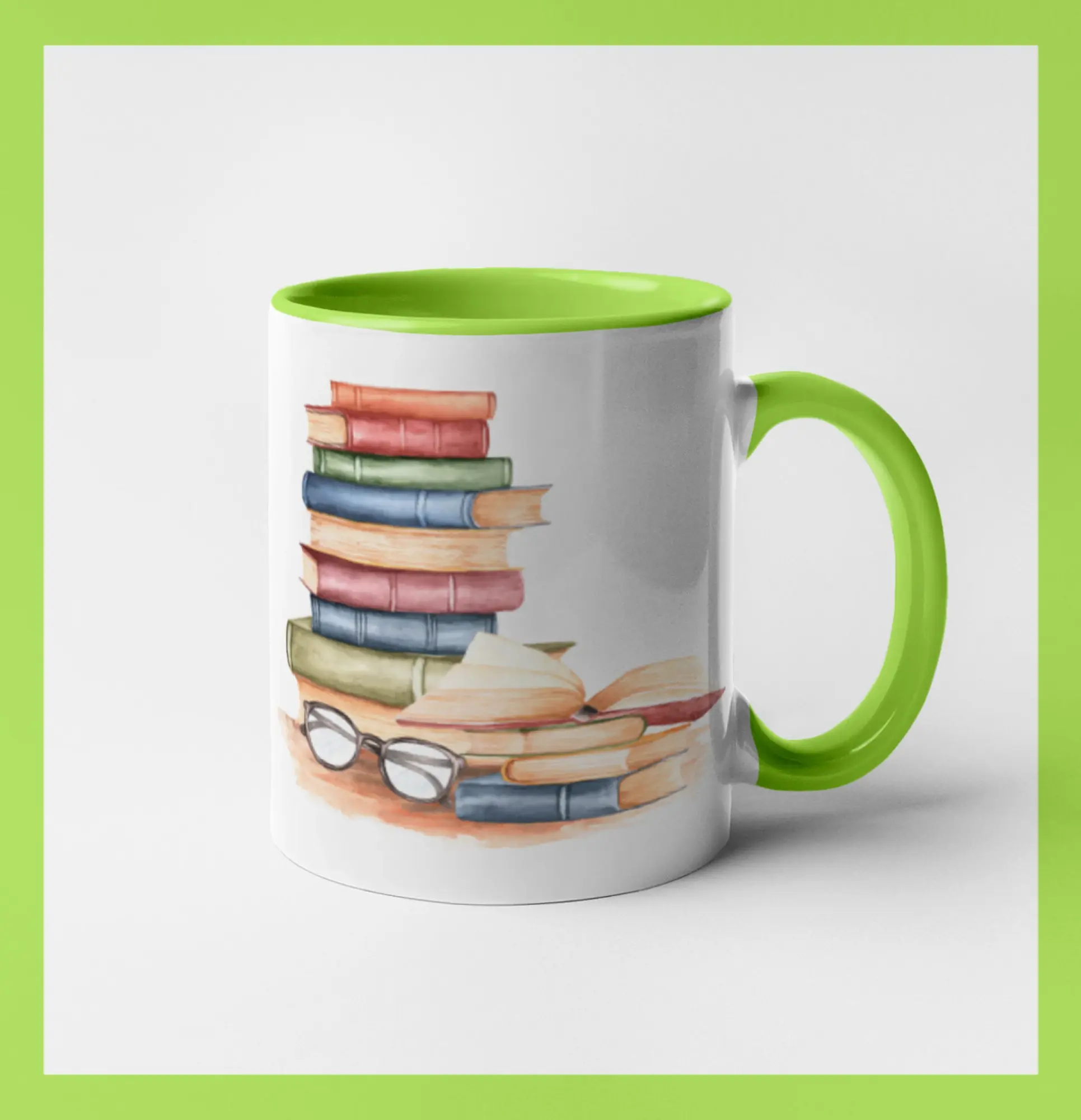 Knihy barevné a brýle