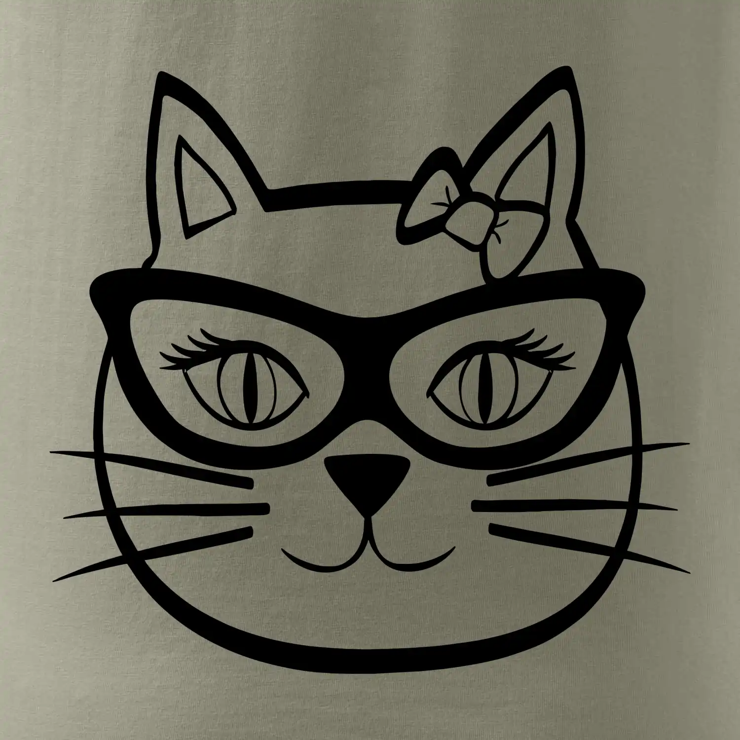 Kočičí holka s brýlemi