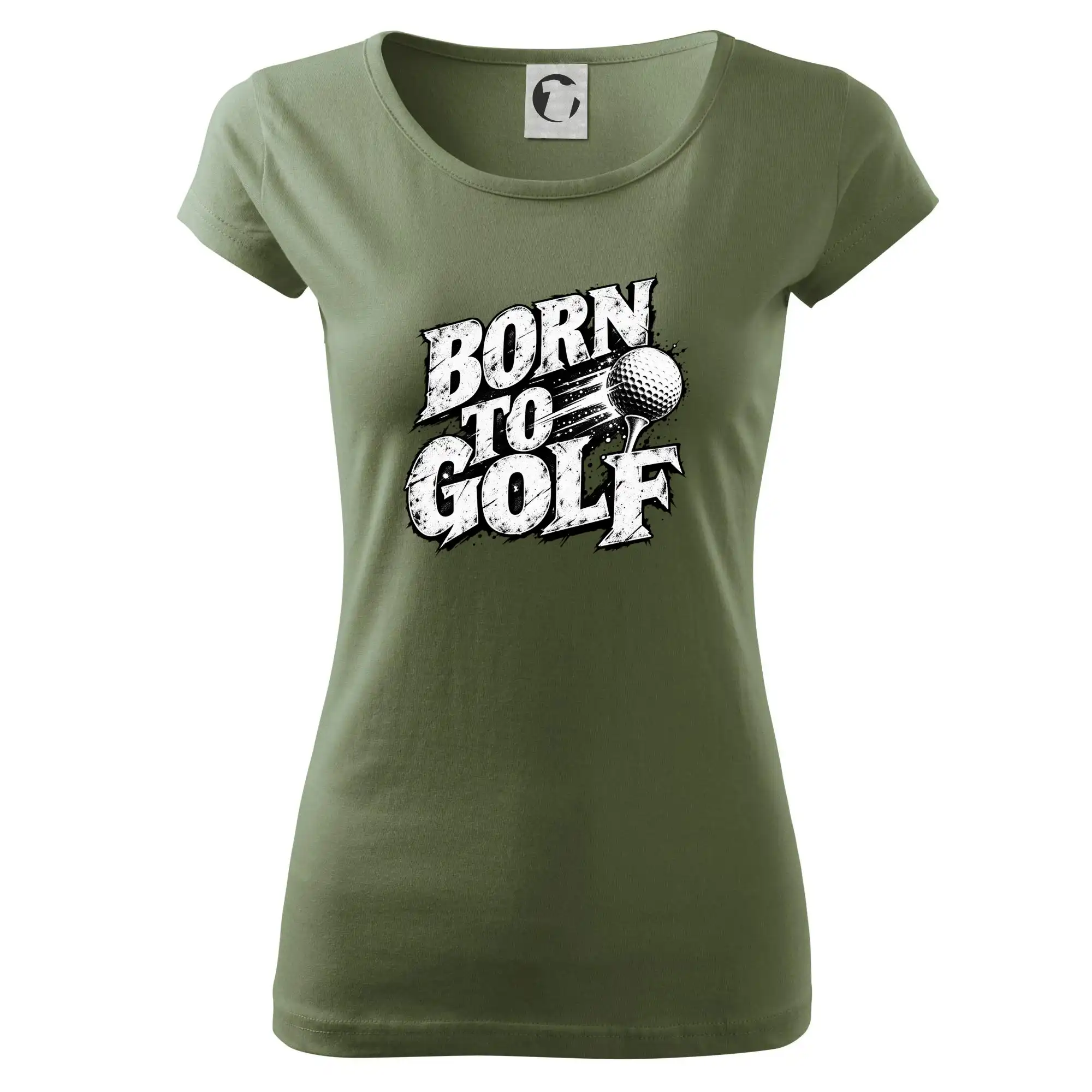 Born to golf černobílý drsný potisk