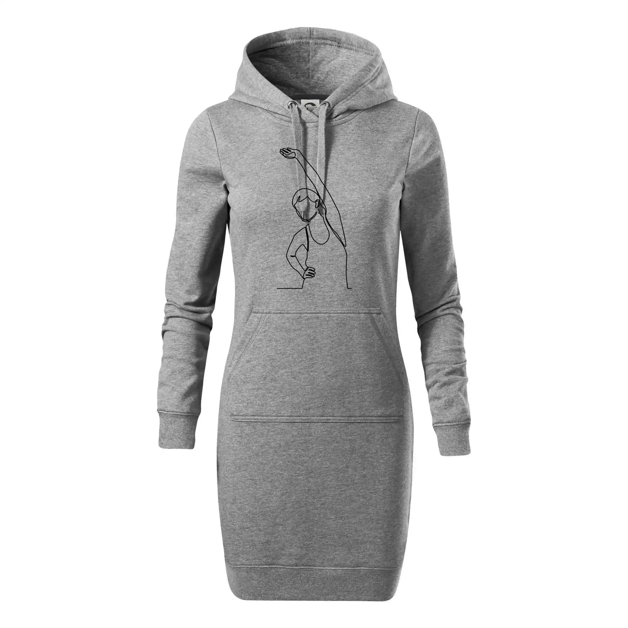 Protahující se žena jedním tahem