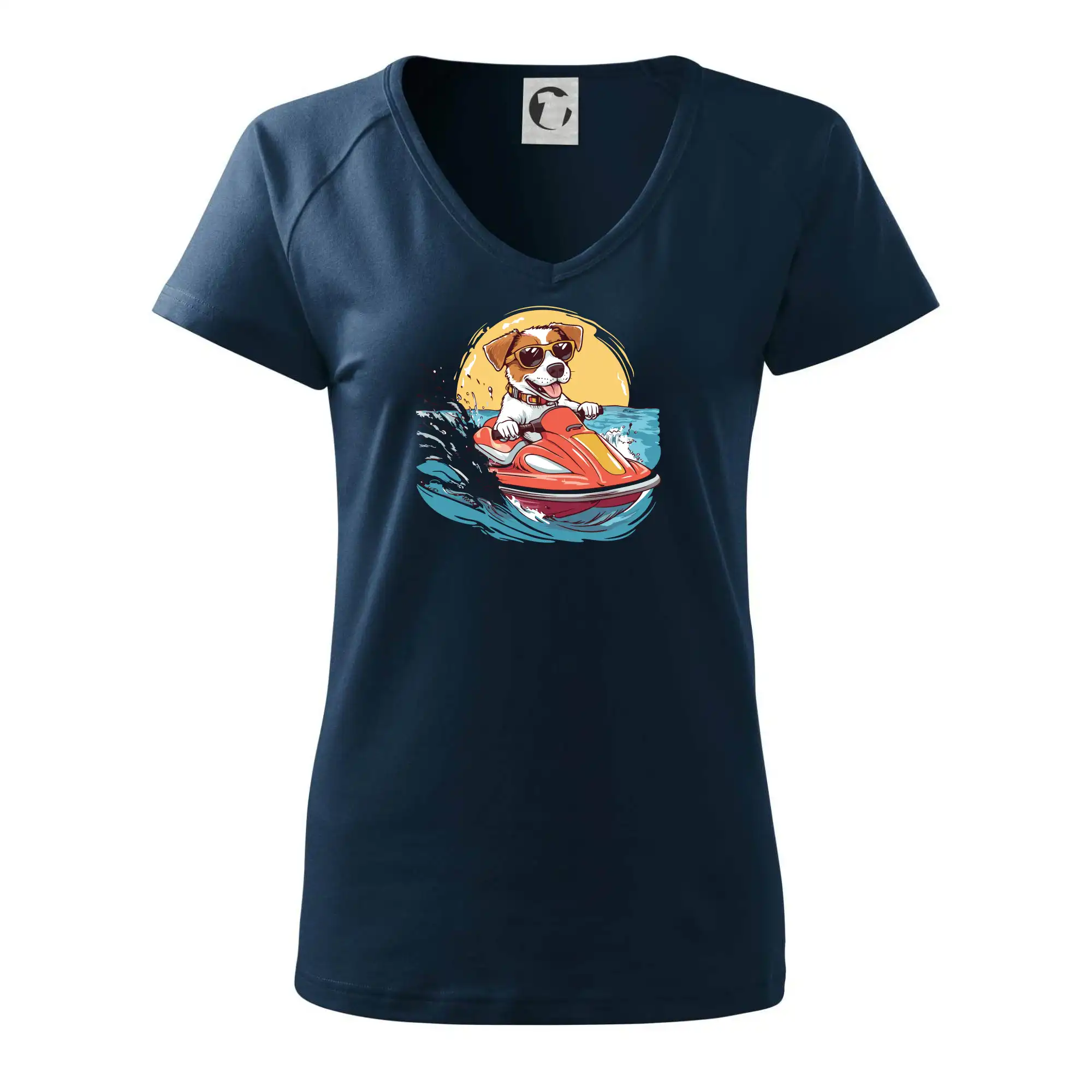 Jack russell teriér na vodním skútru