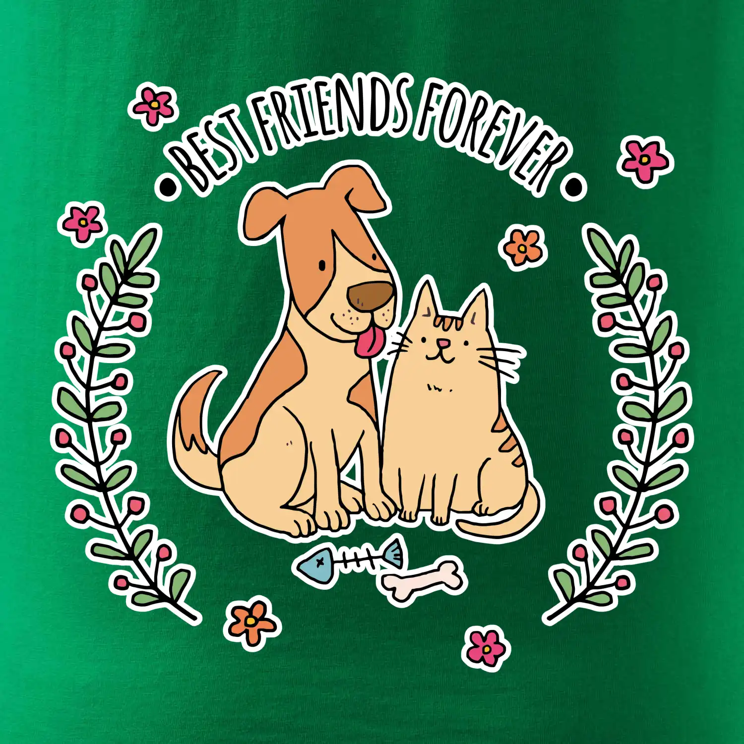 Kočka a pes best friends