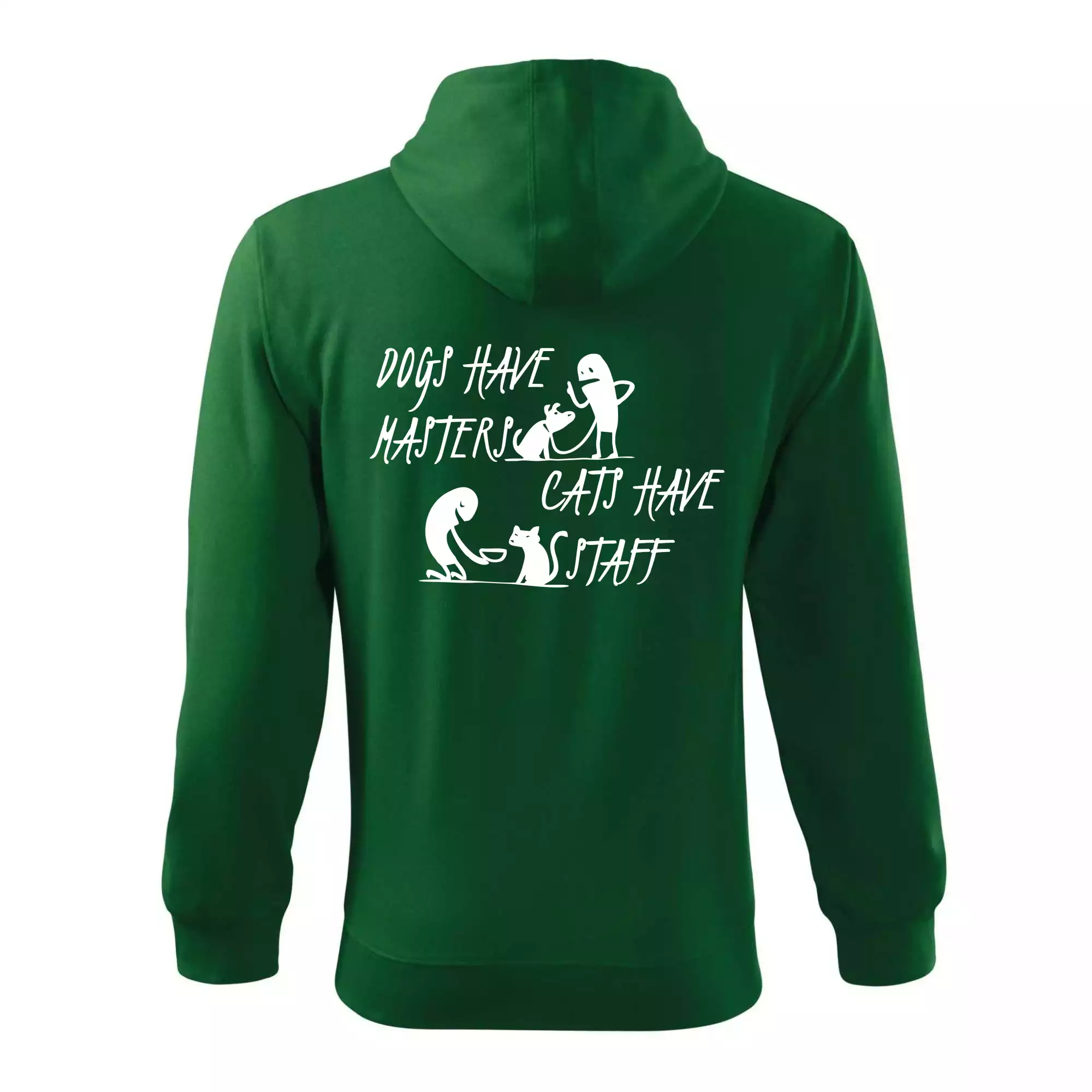 Dogs have masters, cats have staff