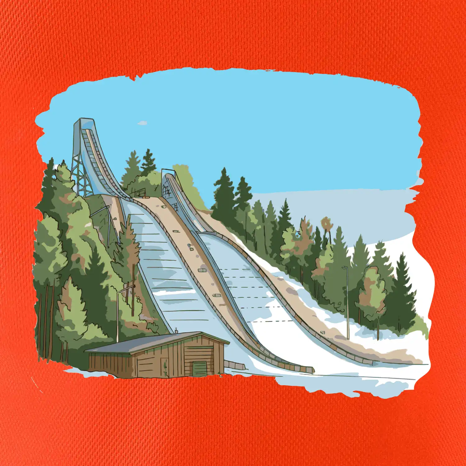 Obrázek skokanských můstků