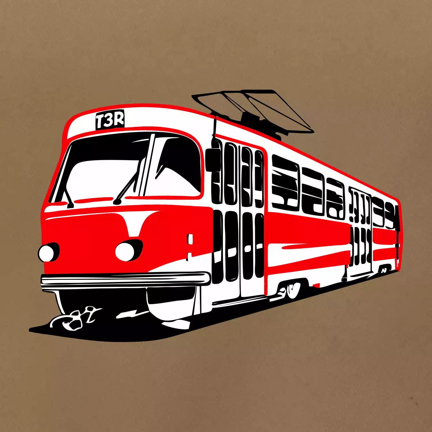 Tramvaj T3R barevná