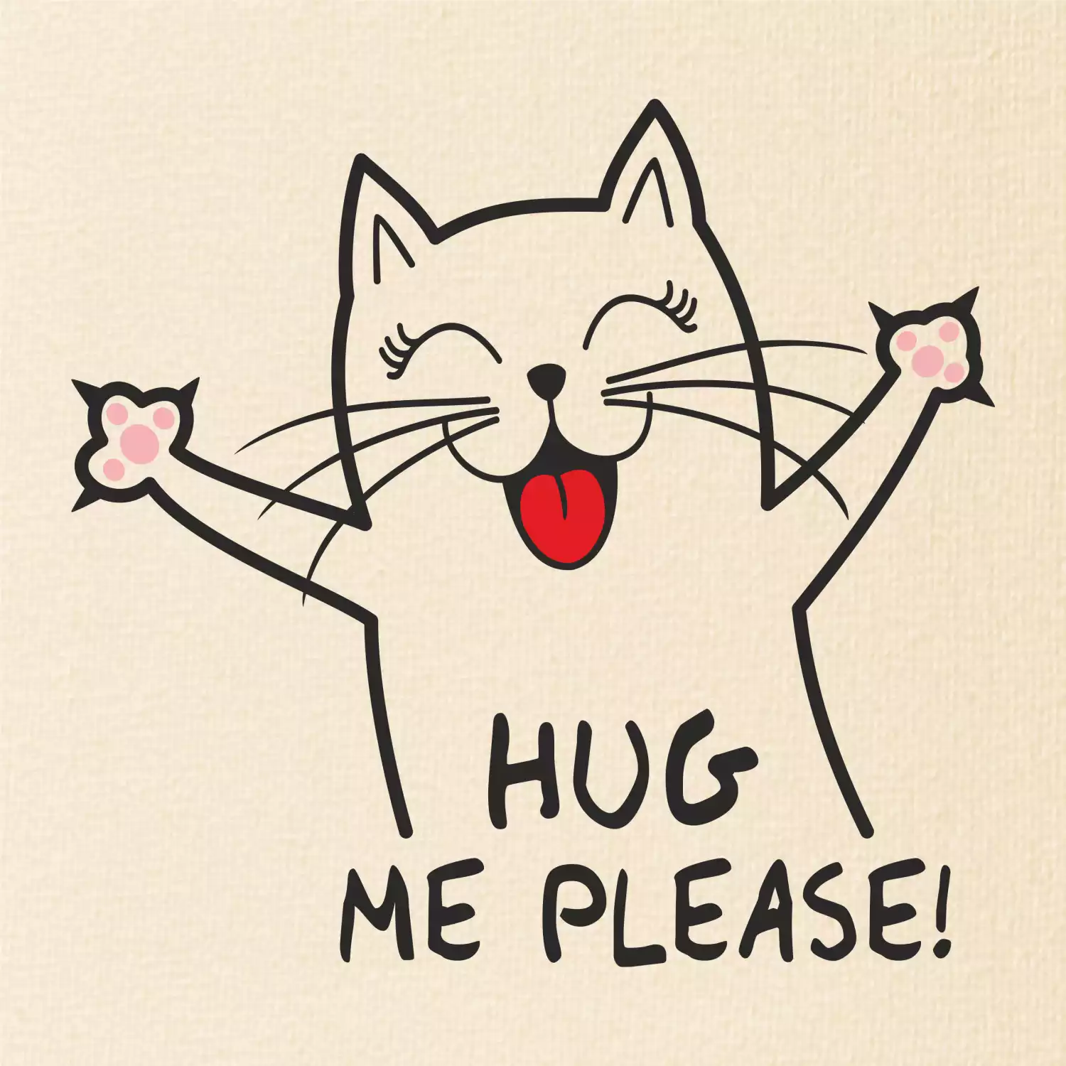 Kočka hug me please