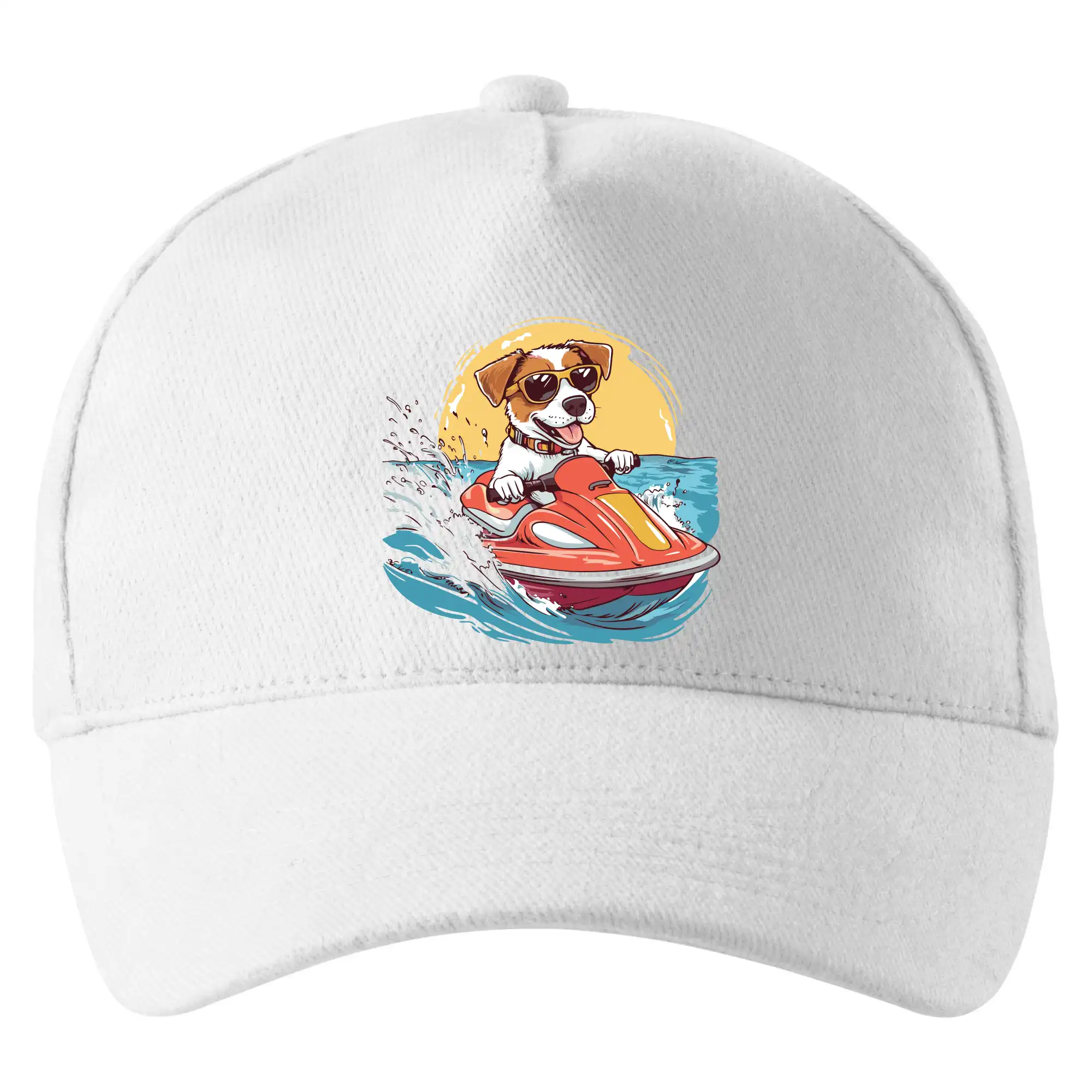 Jack russell teriér na vodním skútru