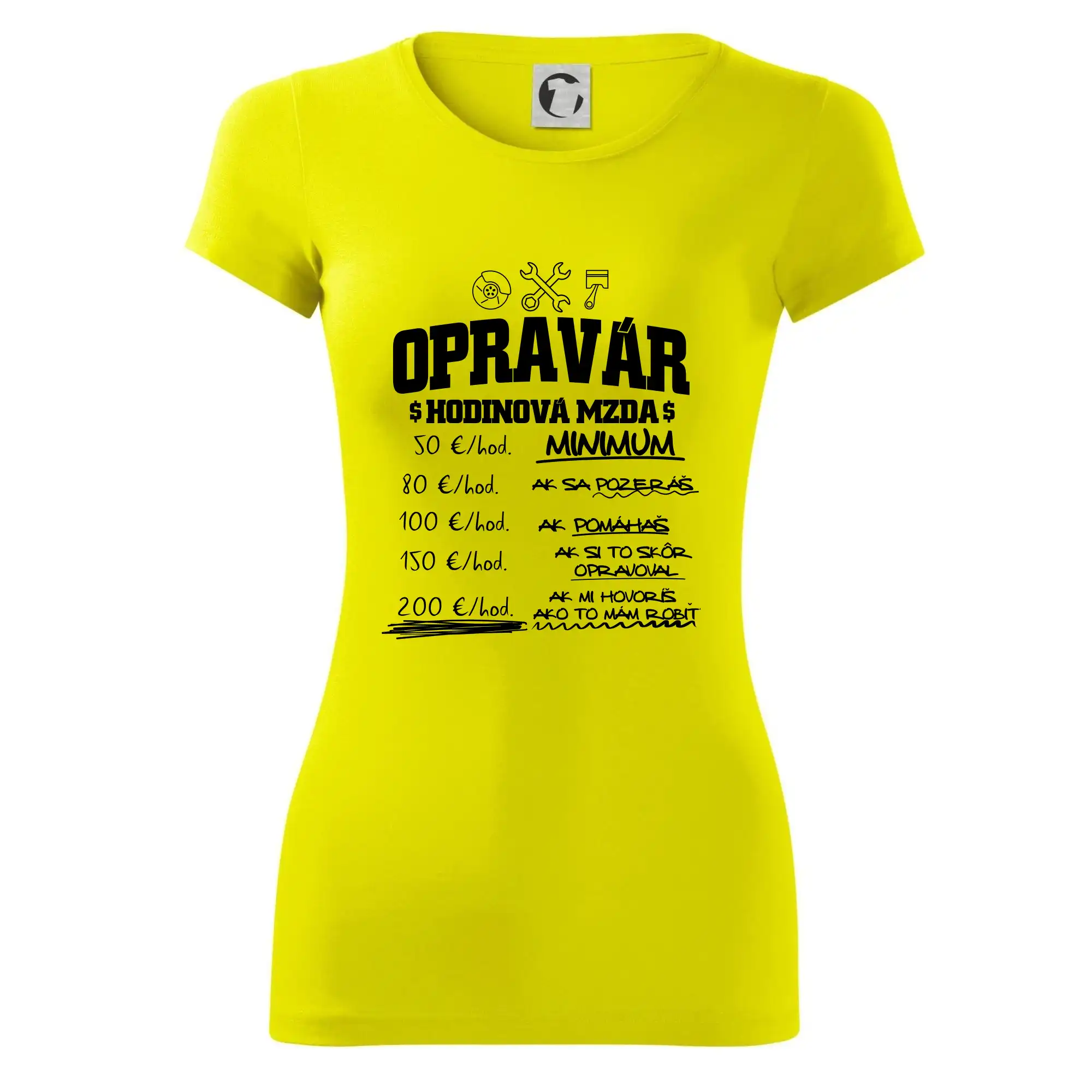 Hodinová mzda - opravár