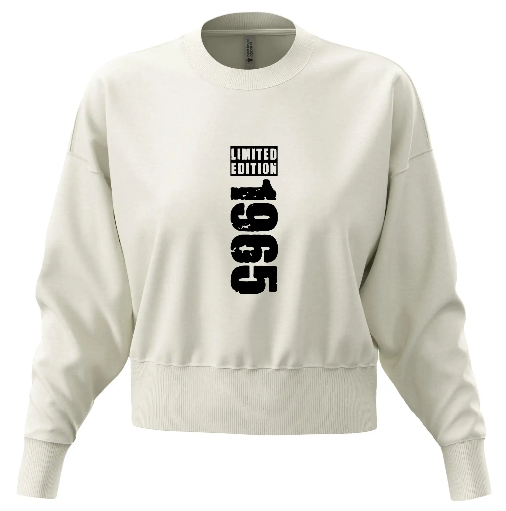 Tričká k narodeninám - Limited edition 1965 pruh - Mikina oversize crop OVERSIZE