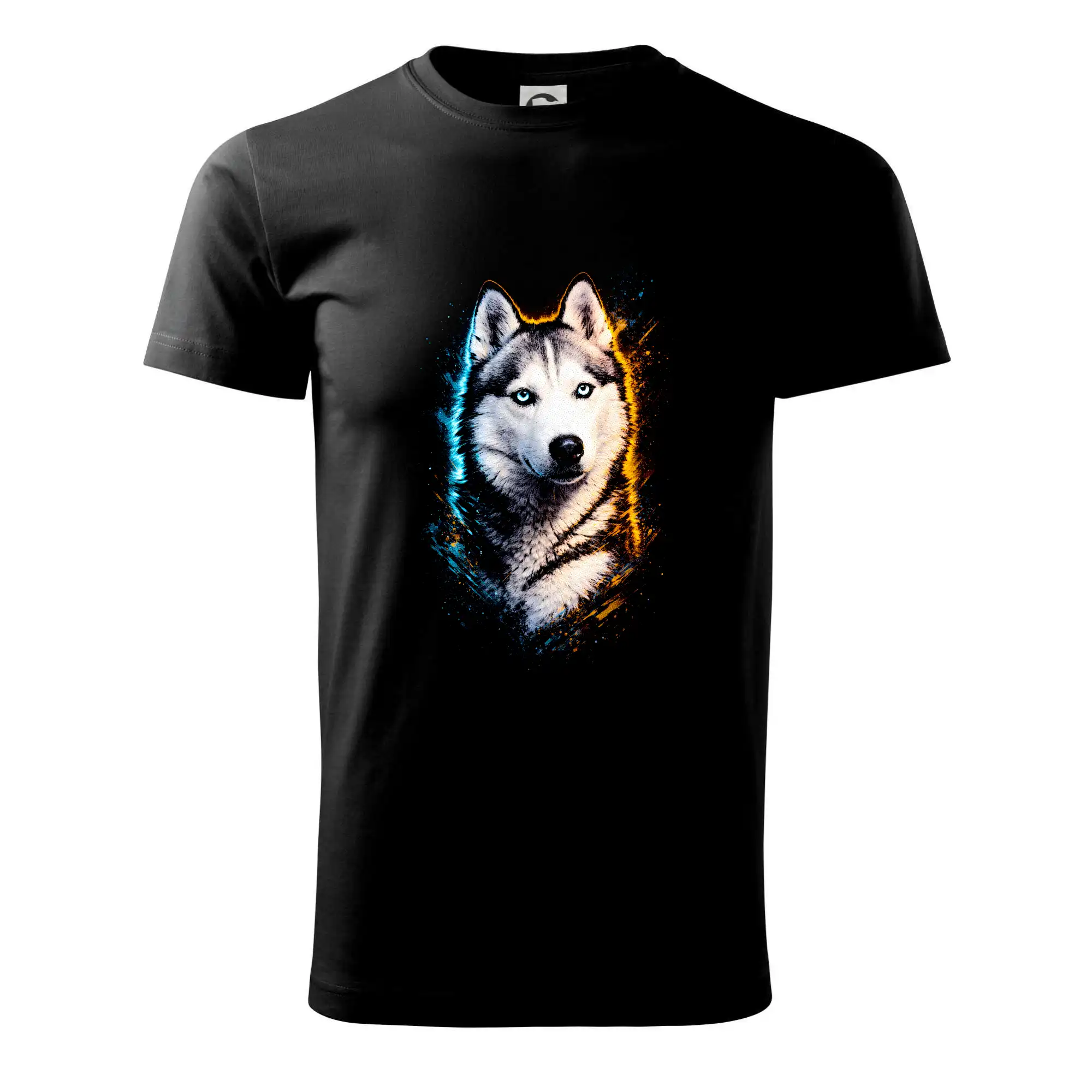 Tričká s motívom Sibírsky husky - Obrázok poltón Husky hlava - Klasické pánske tričko vyššej gramáže