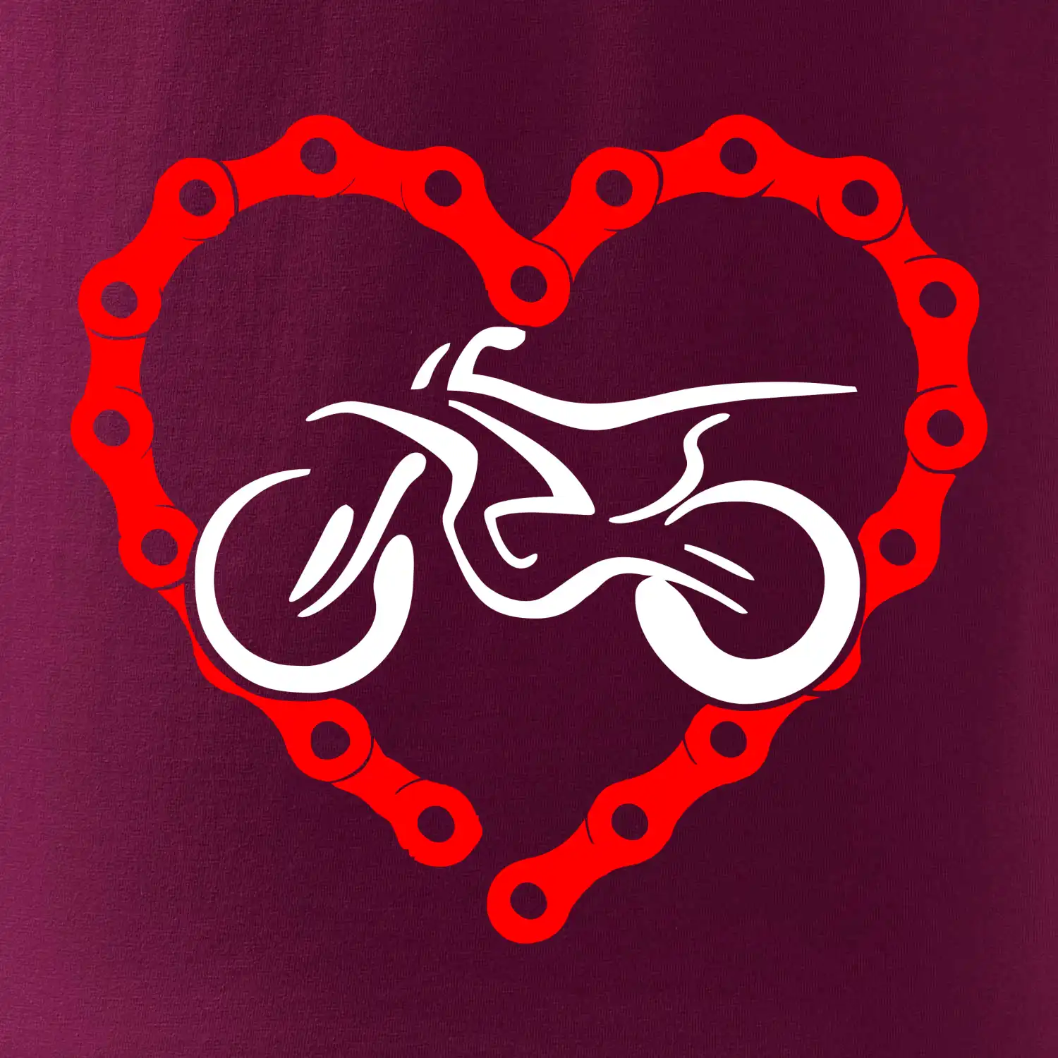 Moto srdce řetěz - enduro