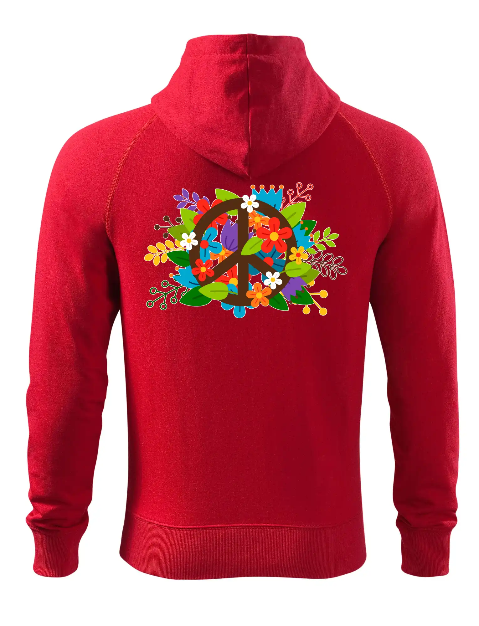 Peace symbol prorostlý květinami