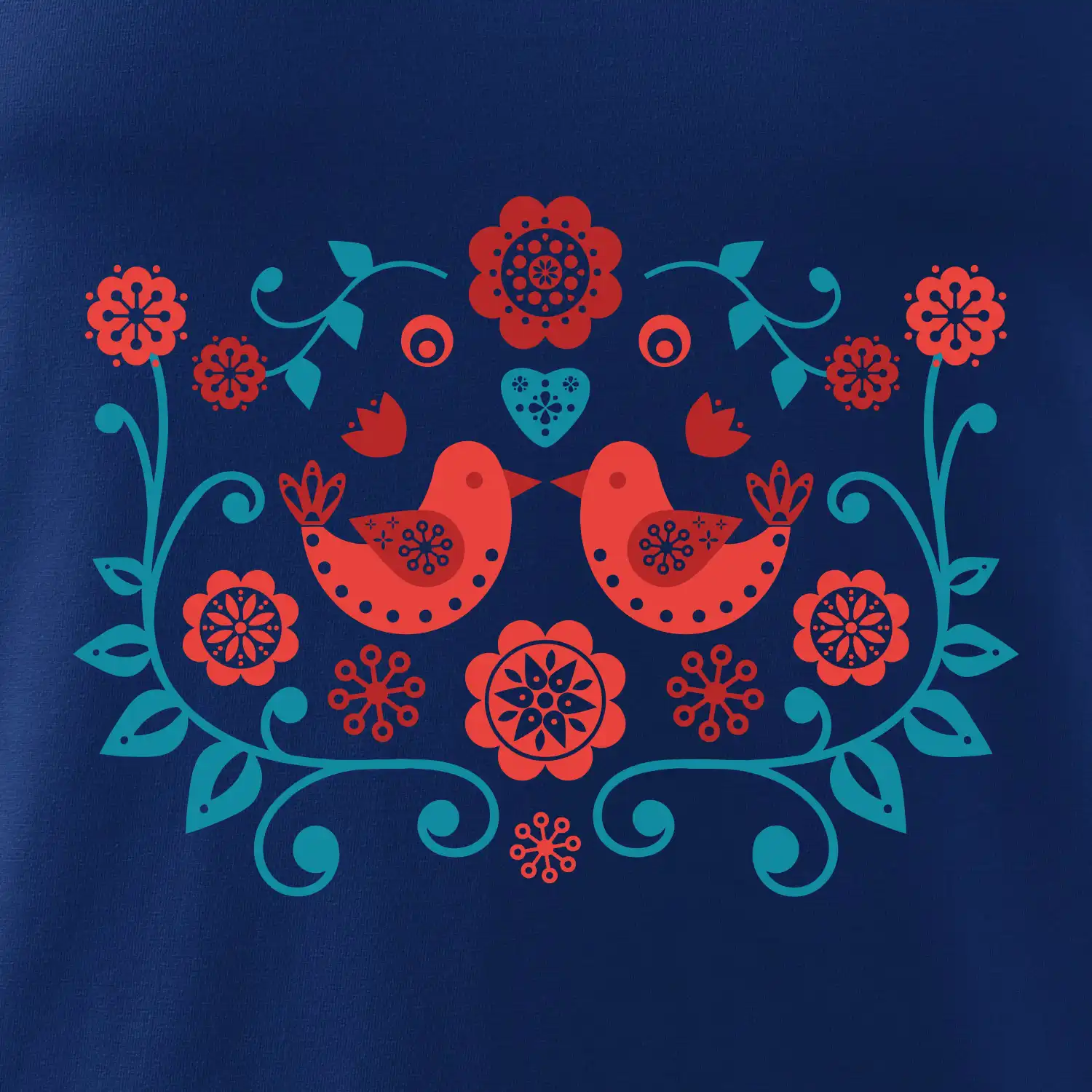 folklor - dva červení ptáčci