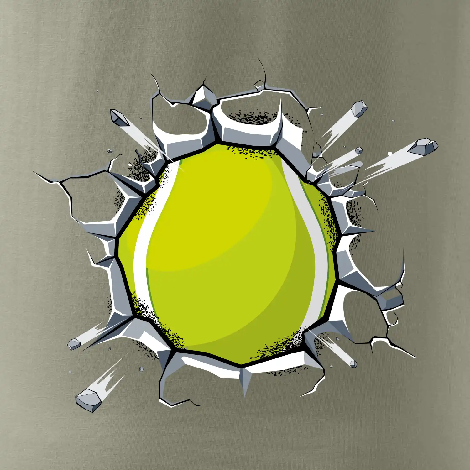 Tenisový míč v triku