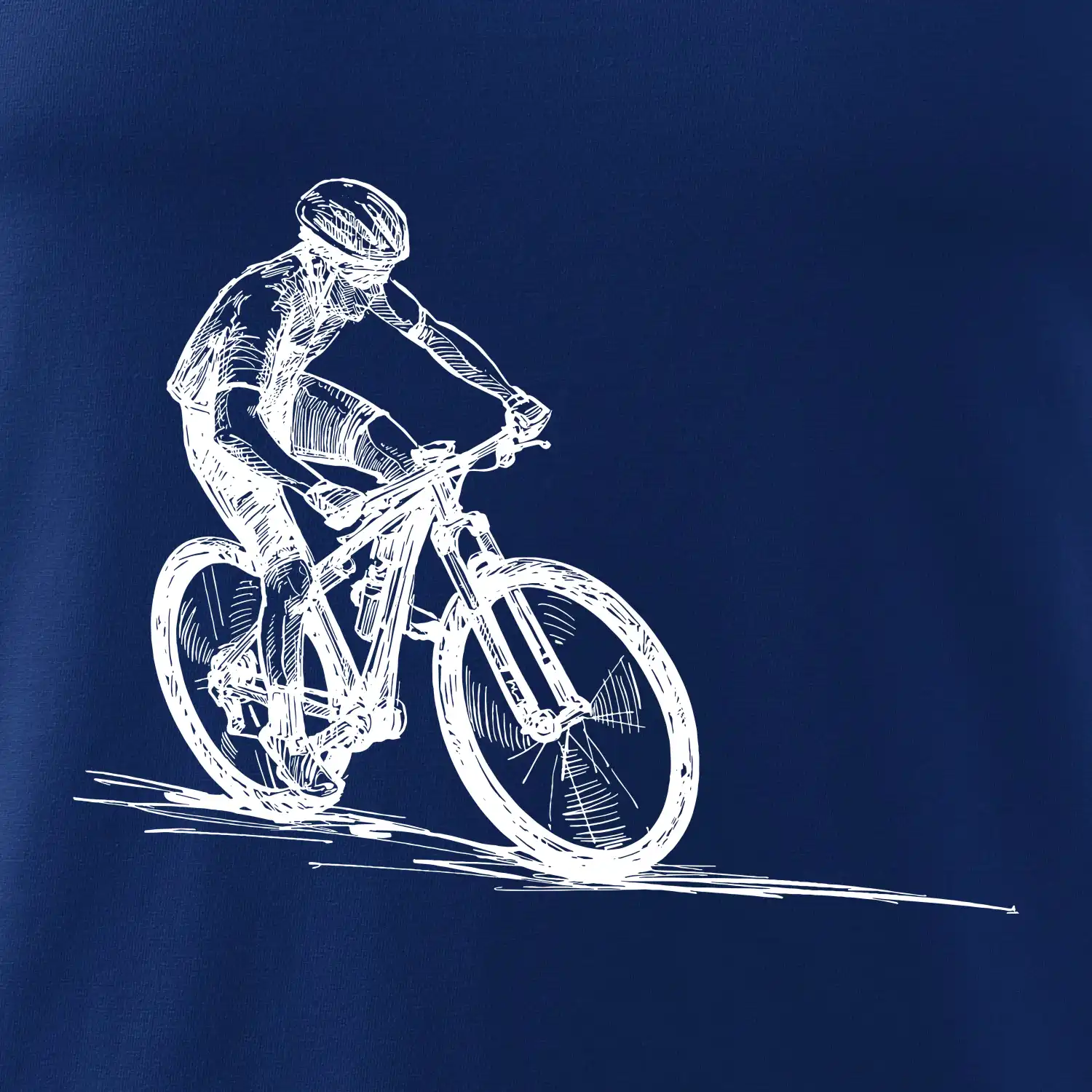 MTB kreslený cyklista