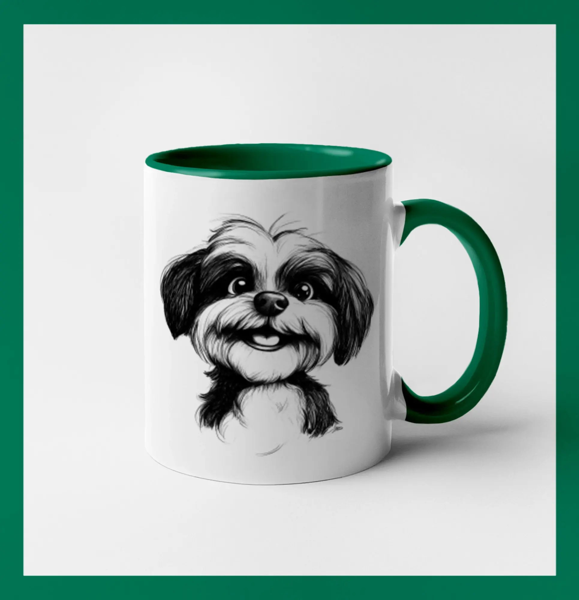 Lhasa Apso karikatura hlava