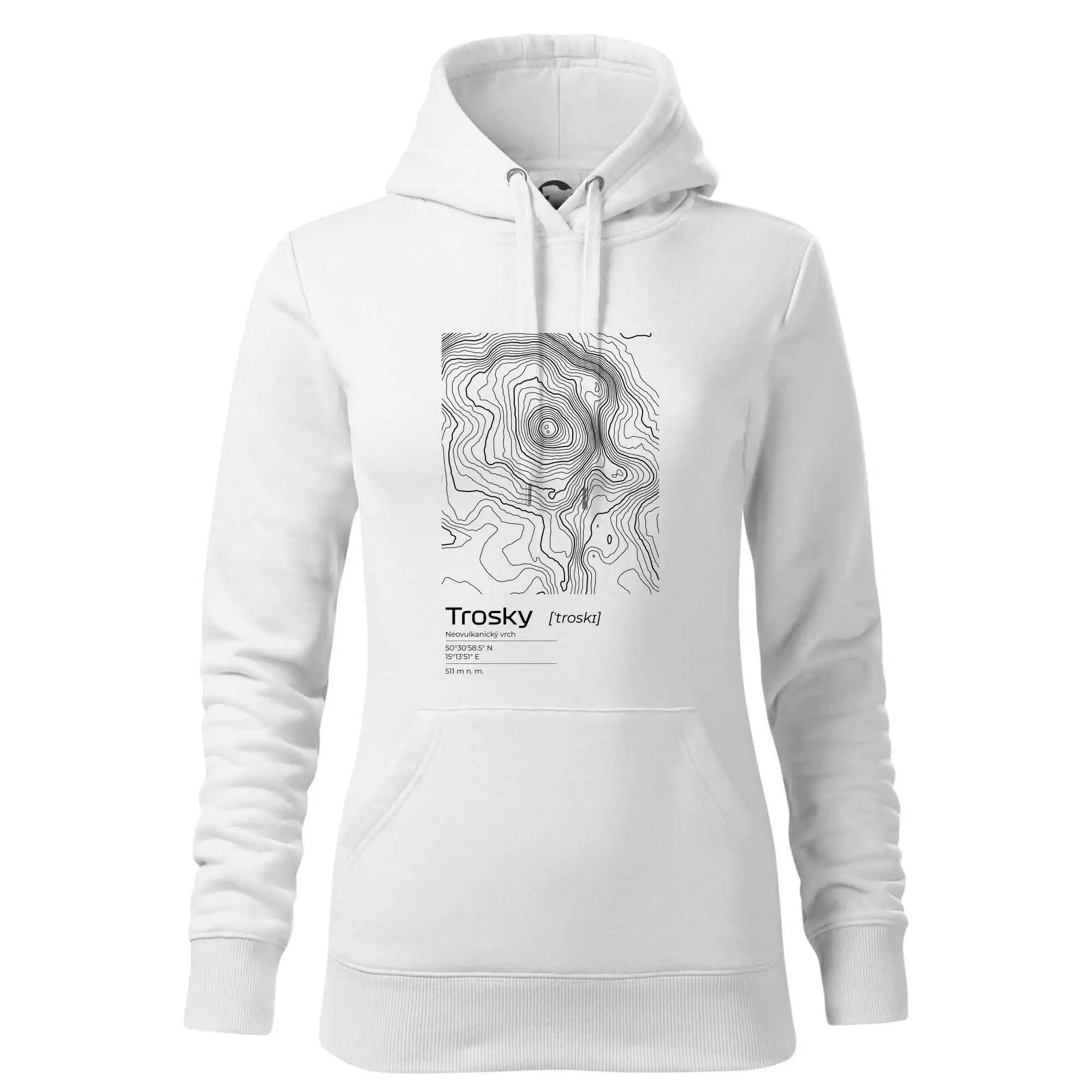 Trosky - vrstevnice v obdélníku