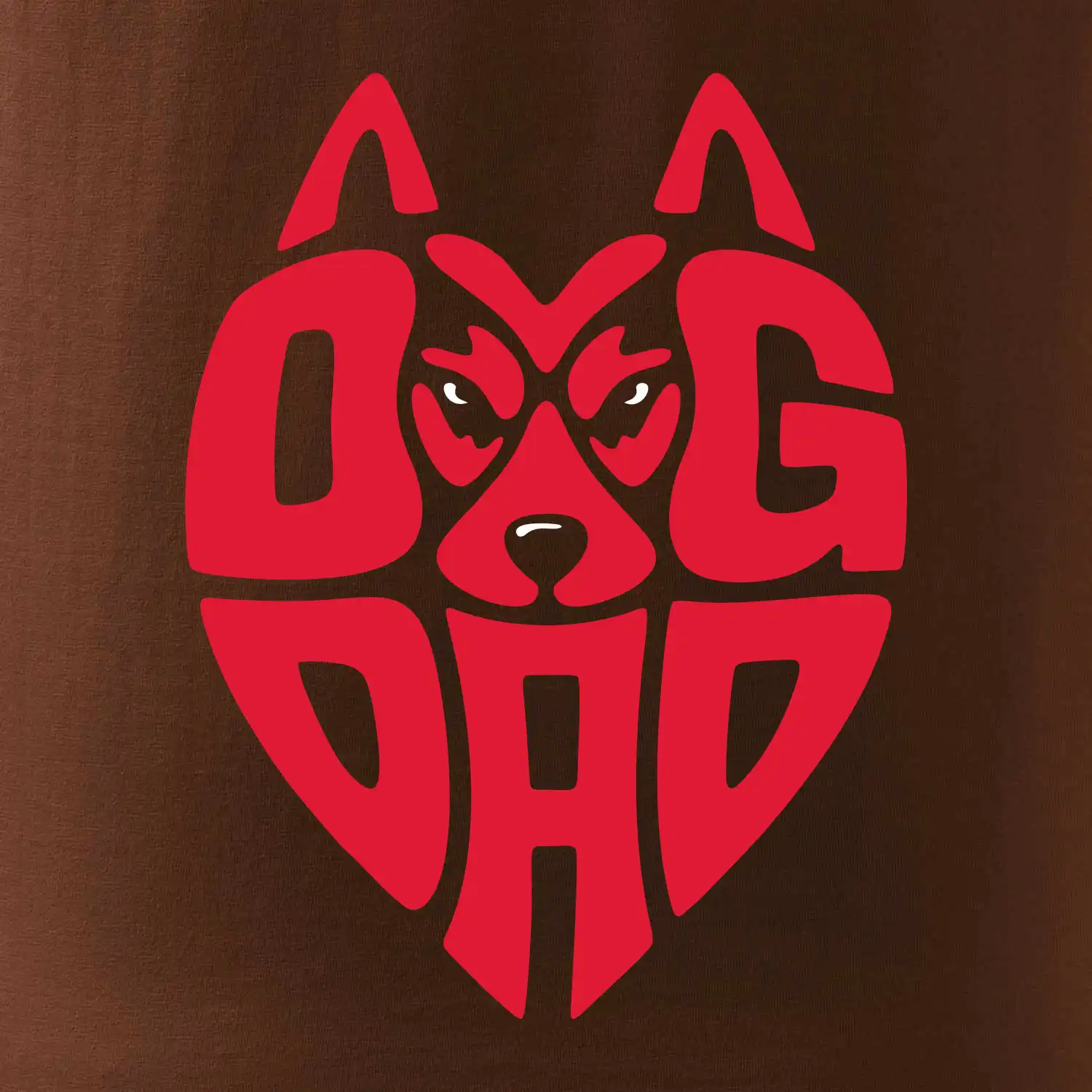 Dog dad nápis v hlavě